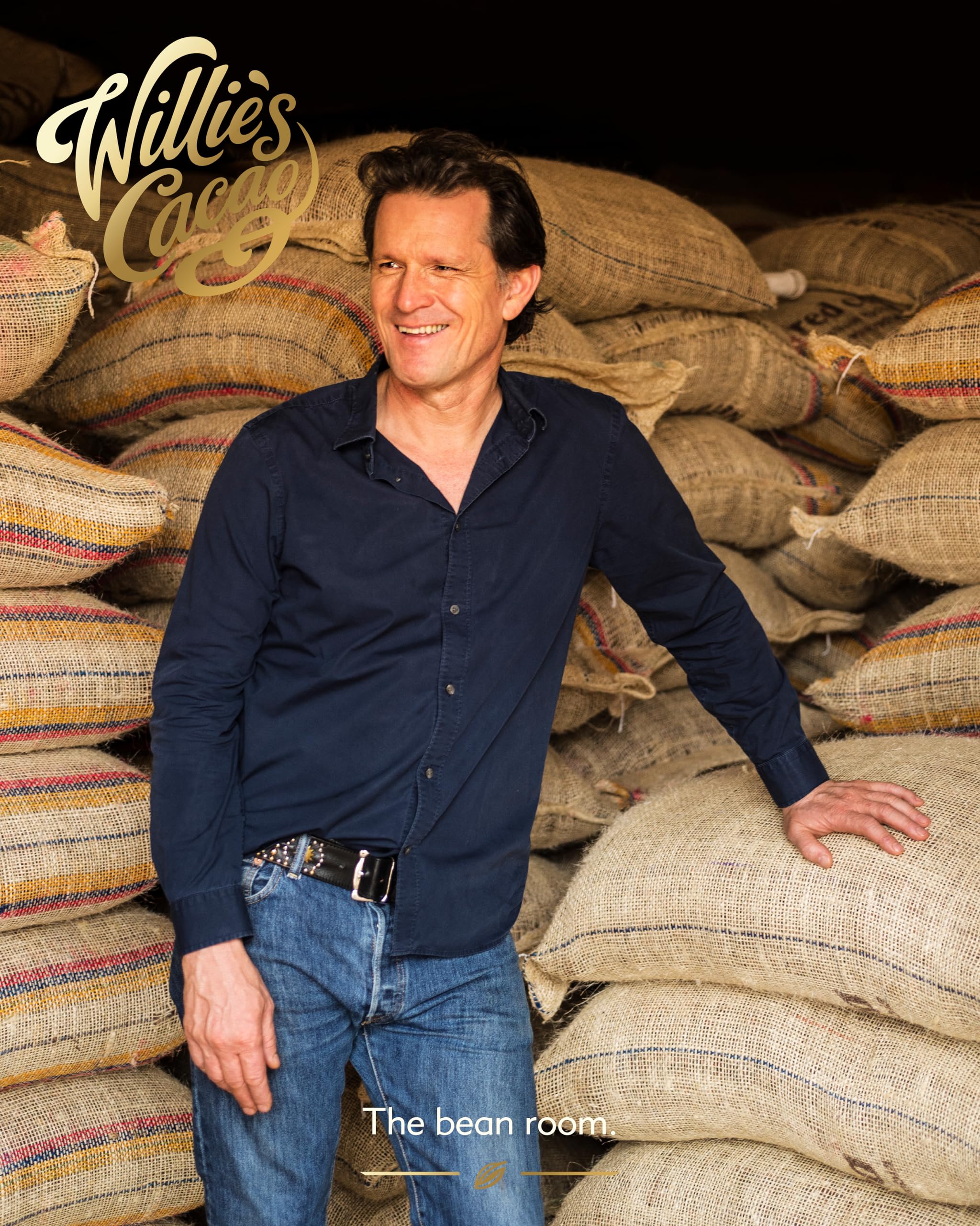 Willie's Cacao - 100% Cocoa with Hazelnut & Raisin - No Added Sugar Chocolate Bar