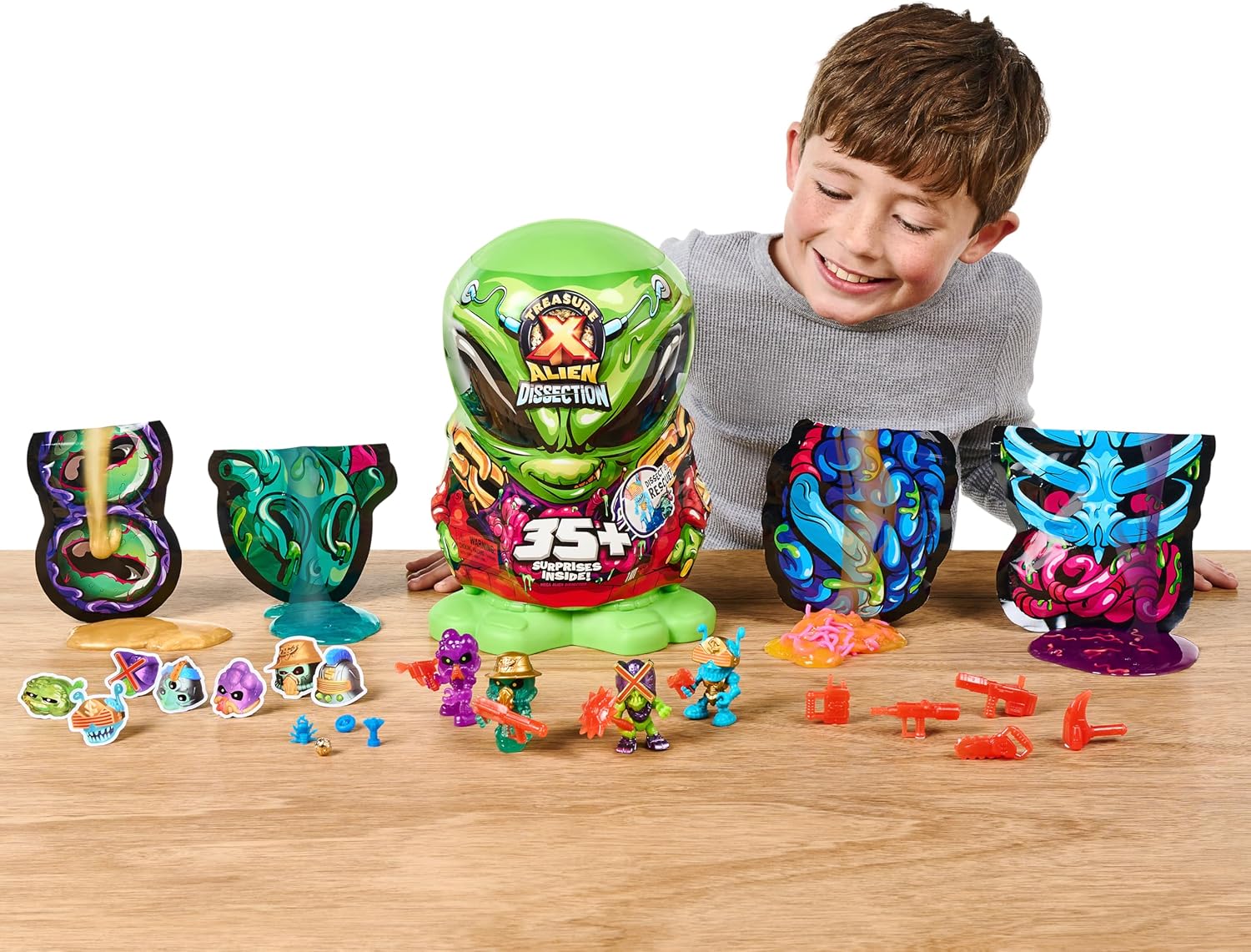 Treasure X Mega Alien Dissection - 12" Alien Playset with 35+ Surprises, Ages 5+ 7