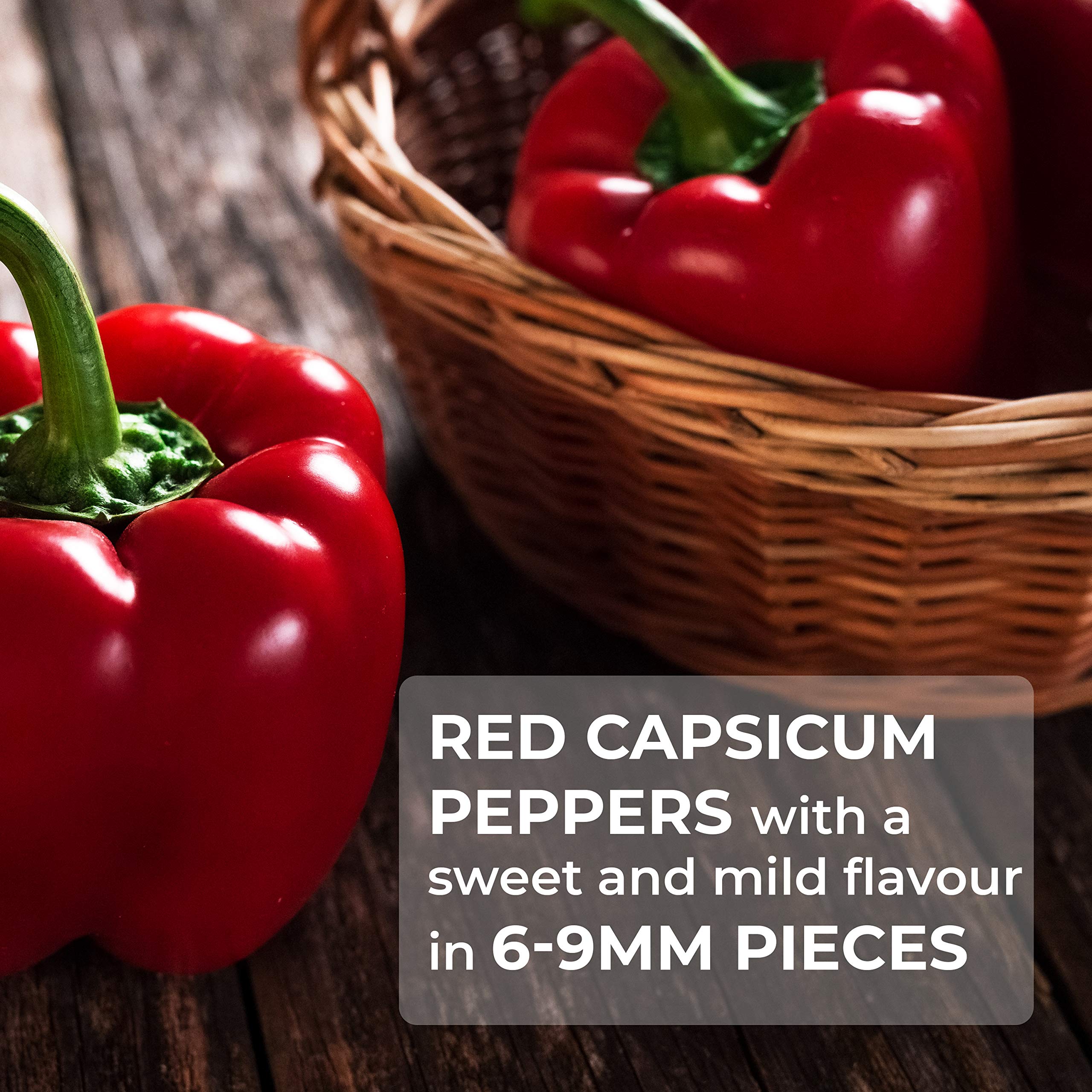 Go Gourmet Minced Red Pepper Flakes - Dehydrated Red Bell Peppers 6-9mm 3