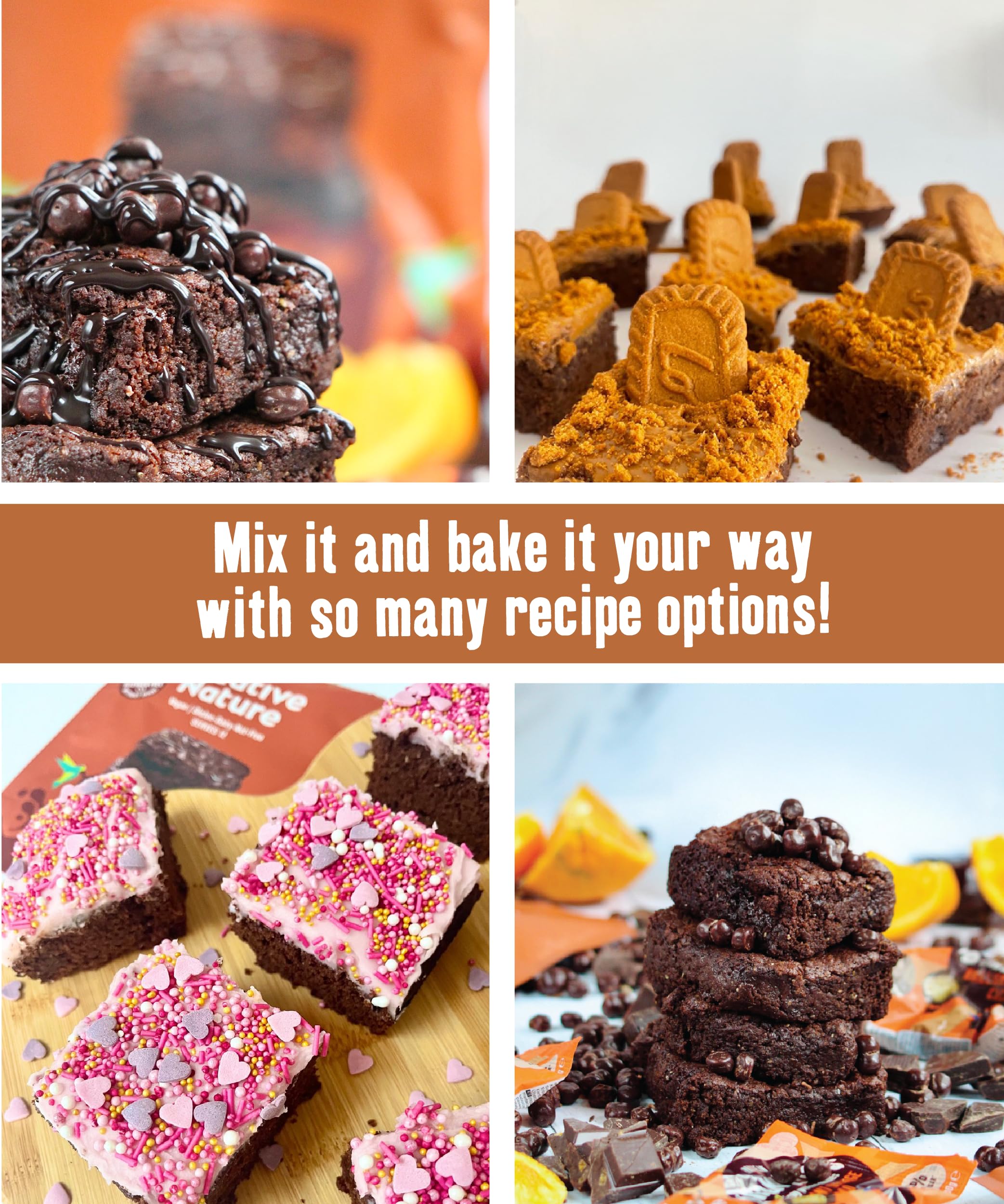 Creative Nature Chia & Cacao Brownie Mix - Gluten-Free, Allergen-Free Baking Mix 250g 4