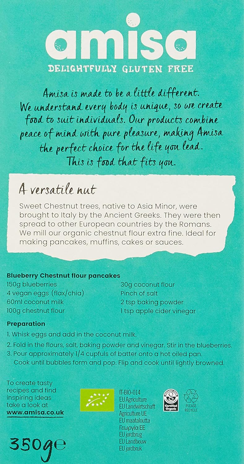 Amisa Glutenfreies Bio-Kastanienmehl 350g 4