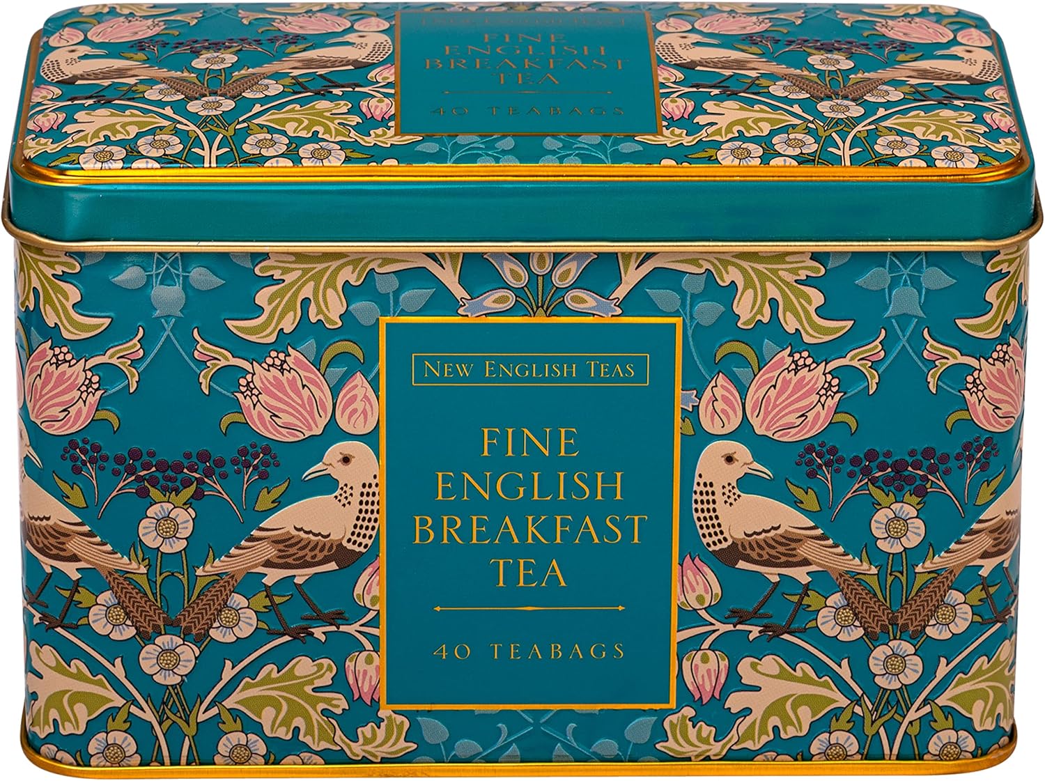 New English Teas Song Thrush and Berries Tea Tin with 40 English Breakfast Teabags 3