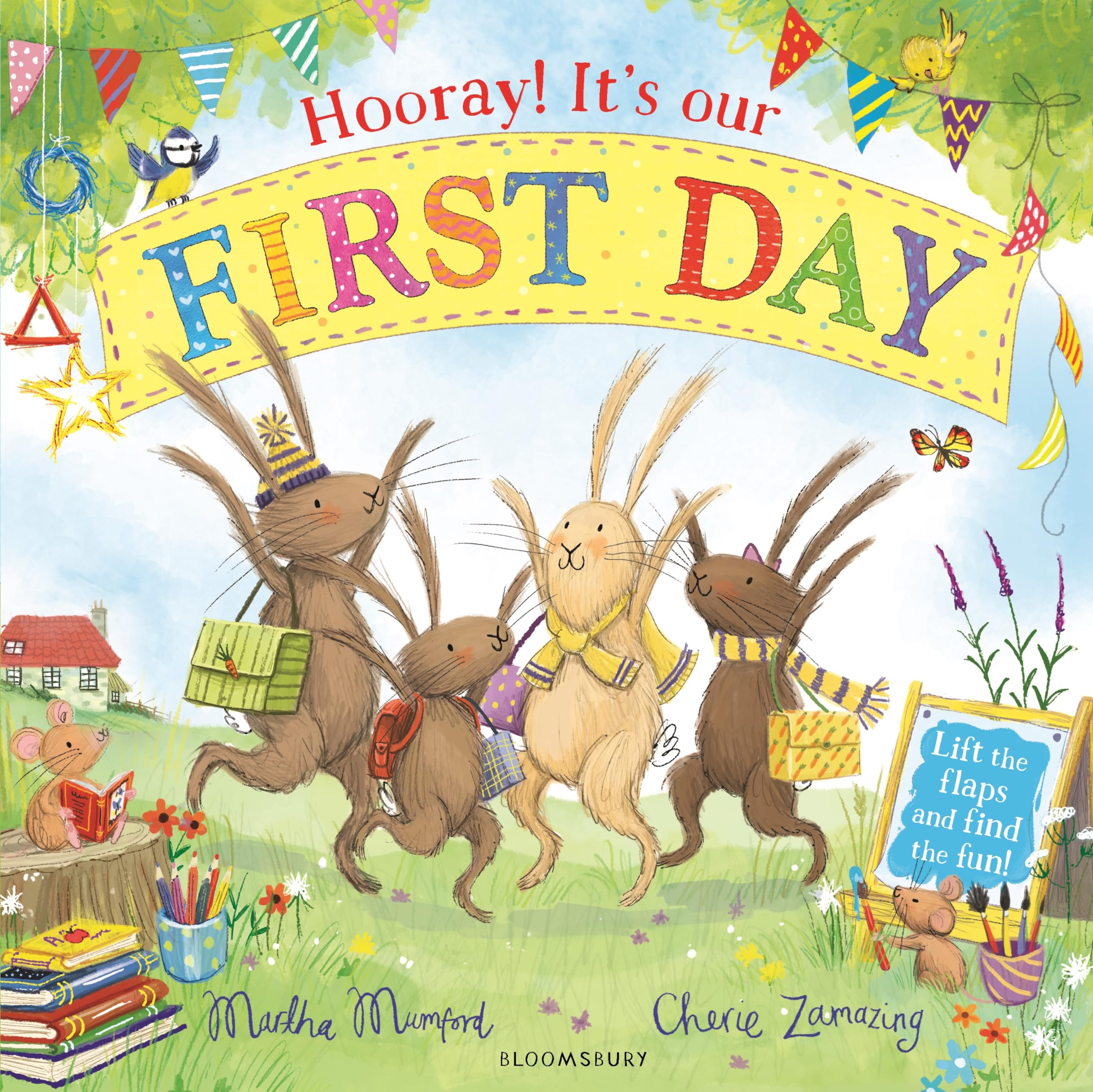Bloomsbury Hooray! It's Our First Day: A Lift-the-Flap Adventure (The Bunny Adventures) Paperback