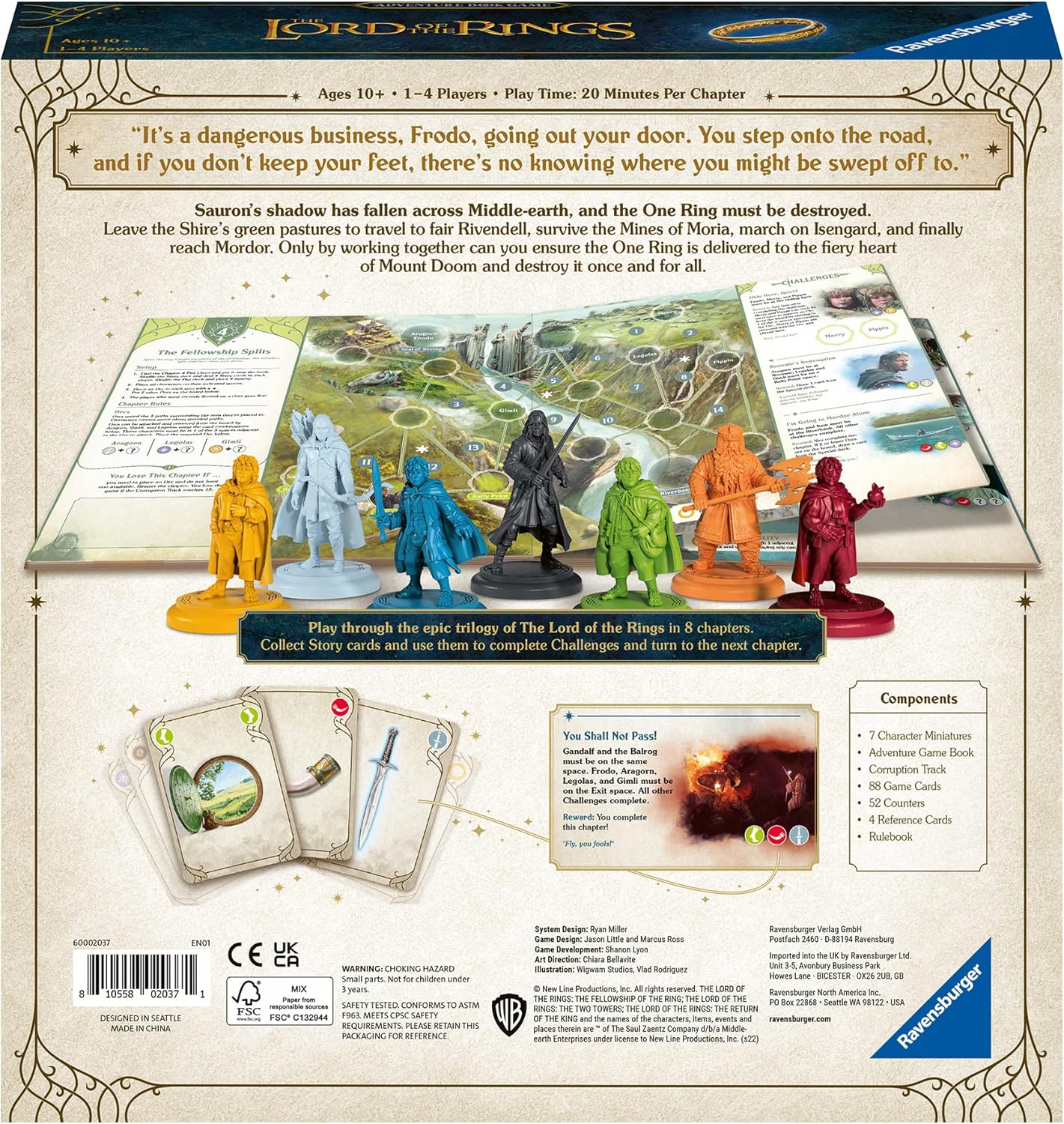 Ravensburger Lord of the Rings Adventure Book - Immersive Family Strategy Board Game 4