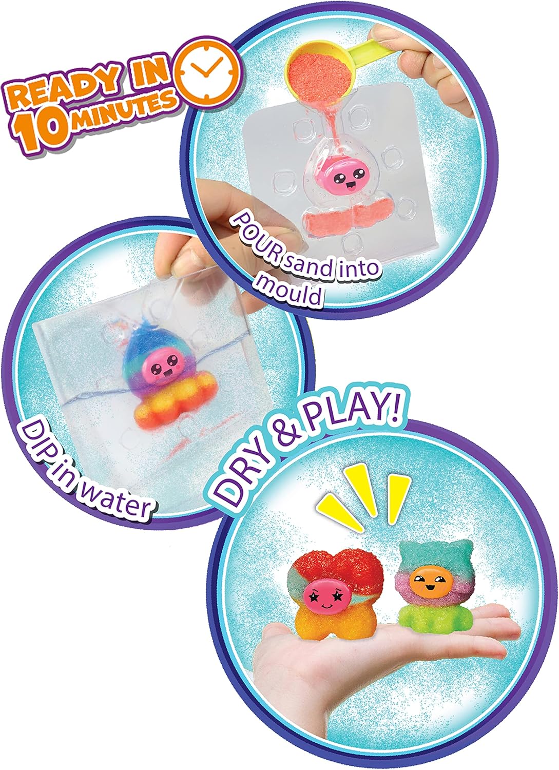 Jelly Sand Super Studio - Create Adorable Characters with Colorful Sand Art Kit 11