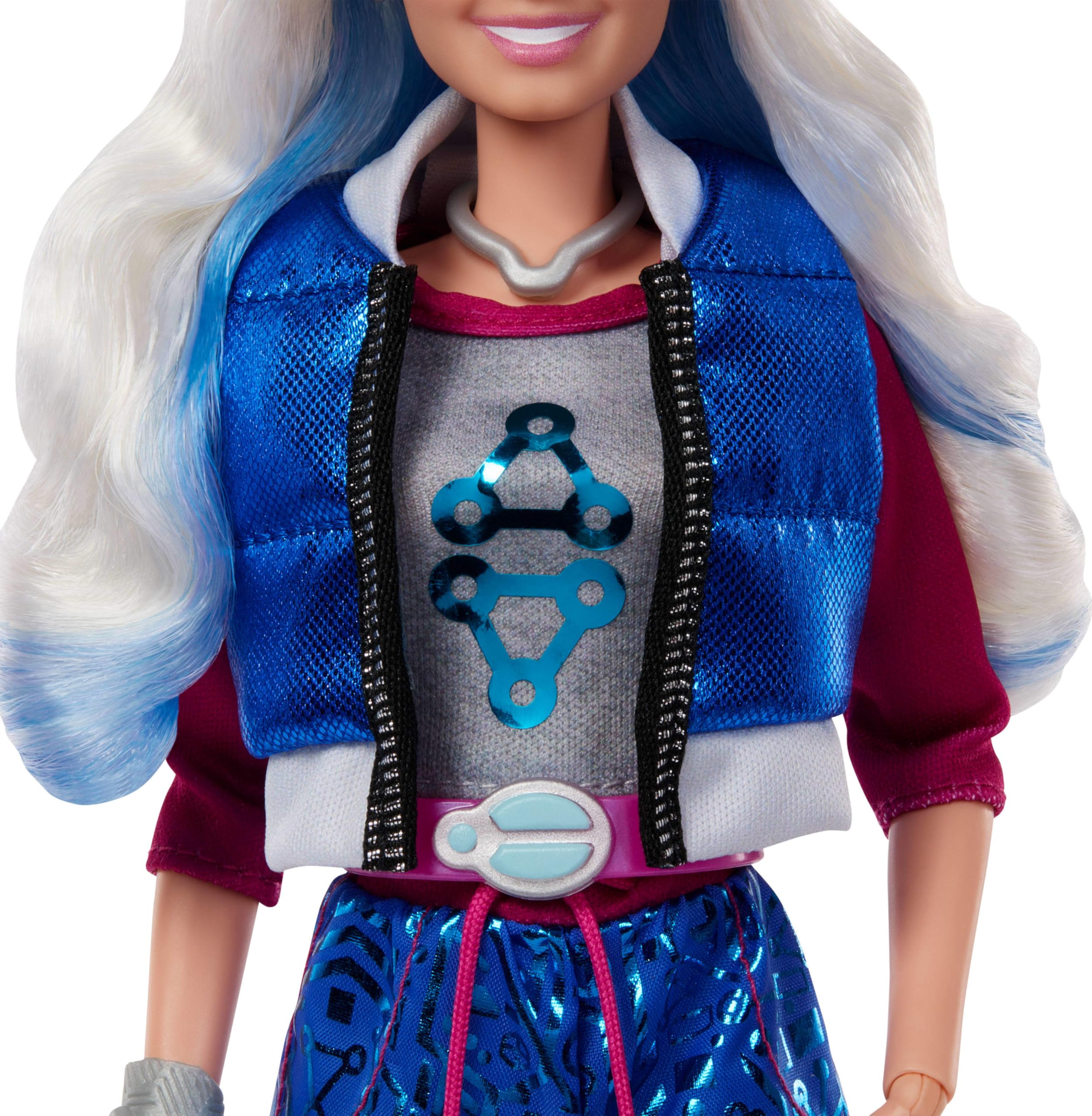 Mattel Disney Zombies 4: Dawn of the Vampires Addison Wells Fashion Doll - 11 Joints, Silver Hair, Blue Outfit 6