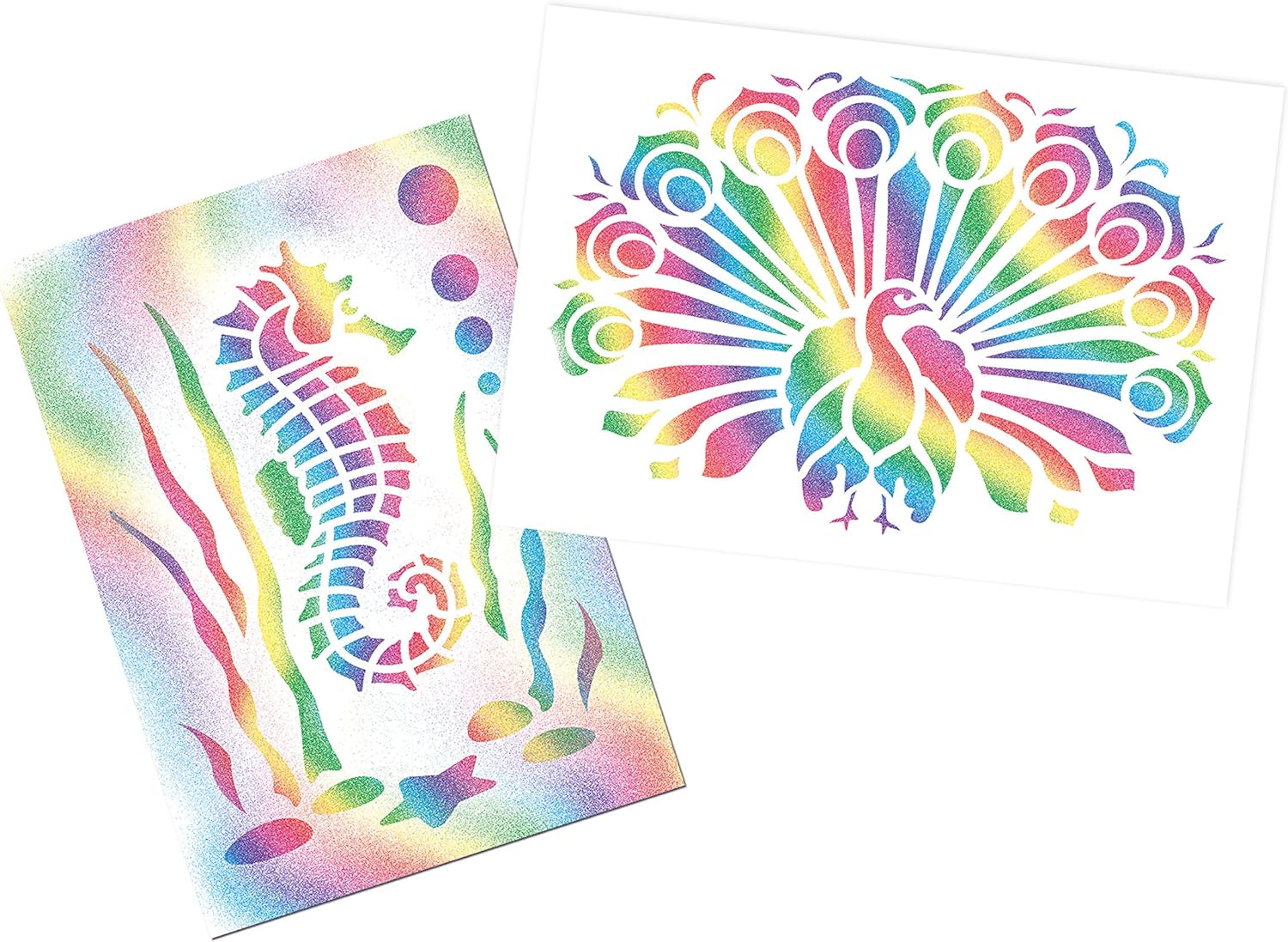 John Adams BLOPENS Rainbow Set - 6 Colour Spray Drawing Kit with Stencils 5