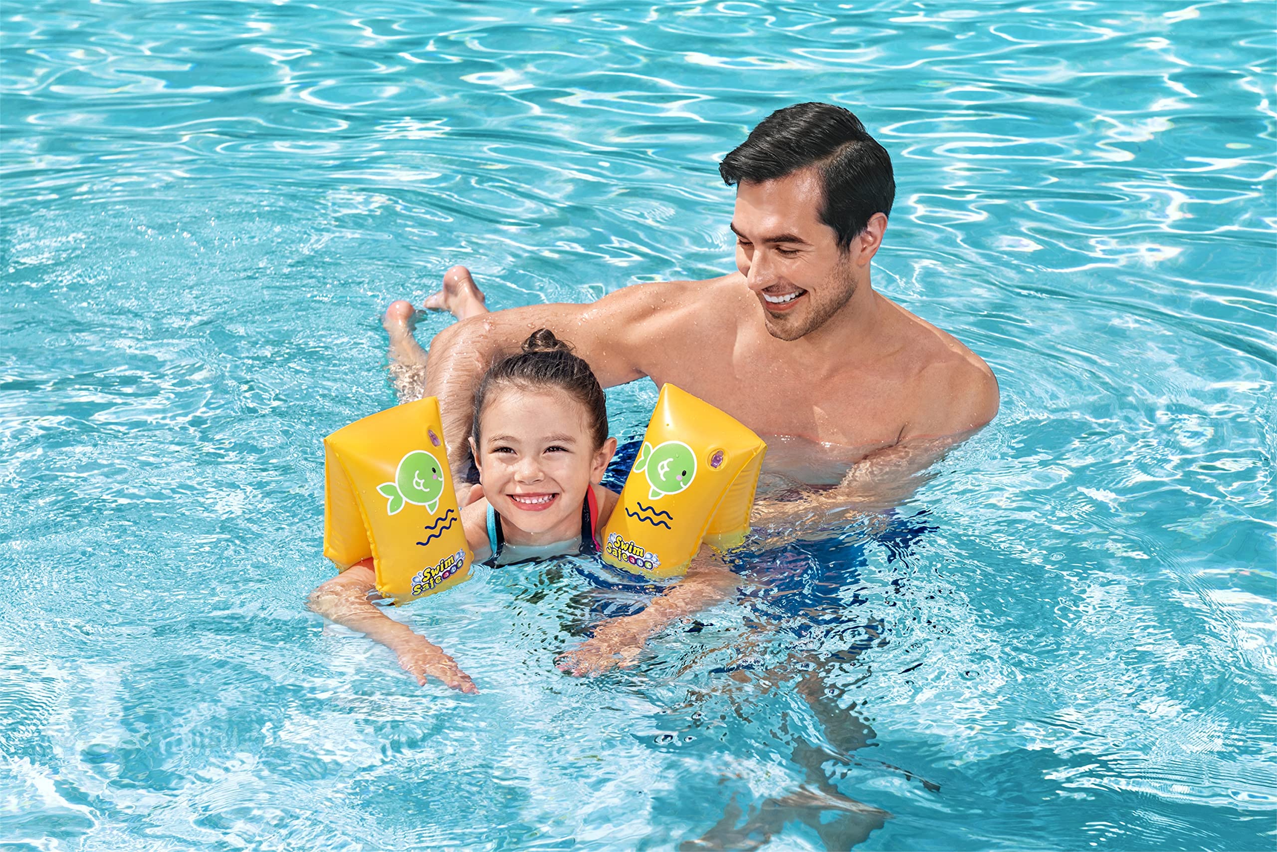 Bestway WonderSplash Inflatable Armbands - L/XL Size | Multicolor | Polyvinyl Chloride