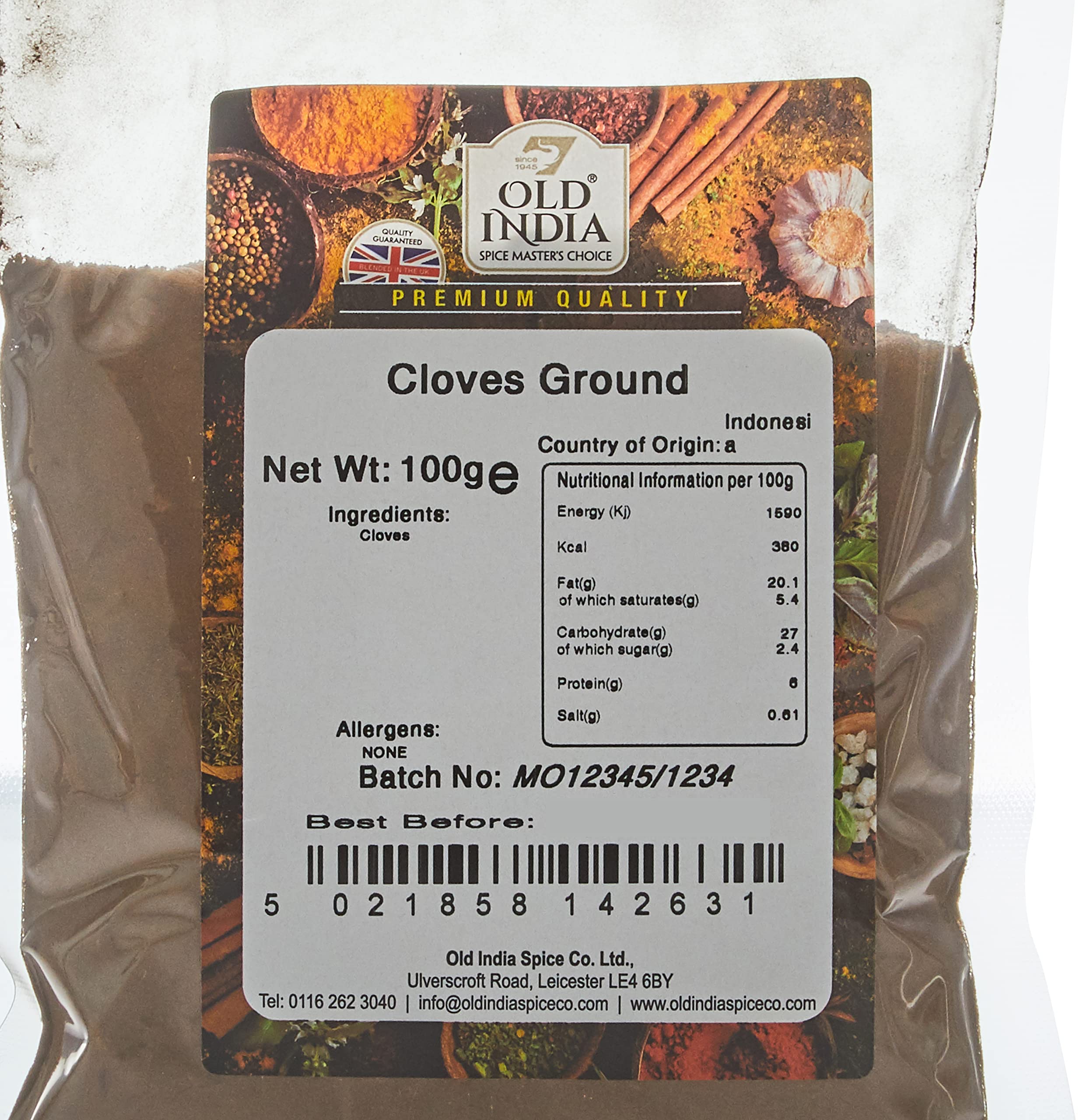 Old India Ground Cloves Powdered Spice | 100g Natural & Additive Free