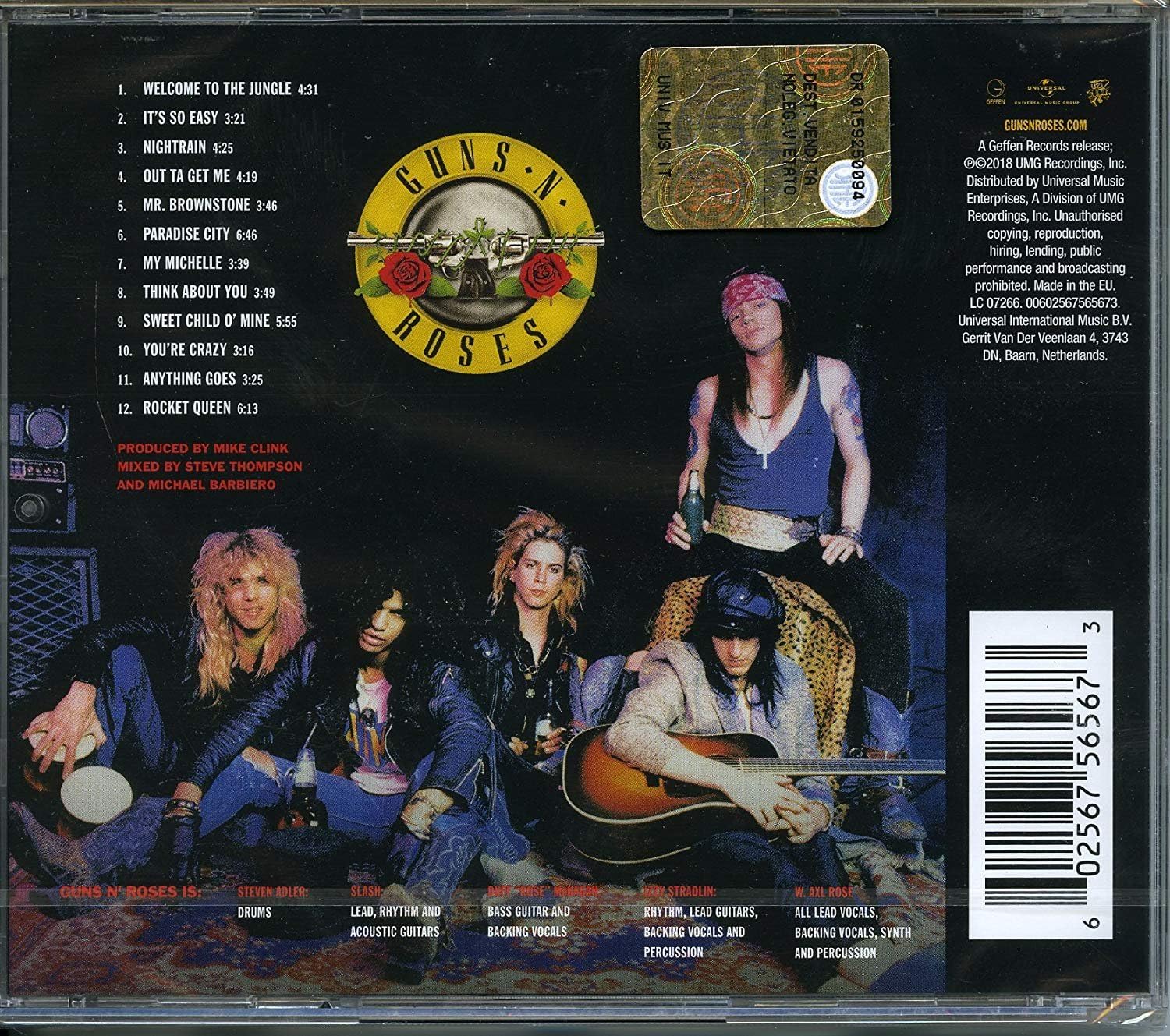 Guns N' Roses - Appetite For Destruction Audio CD 3