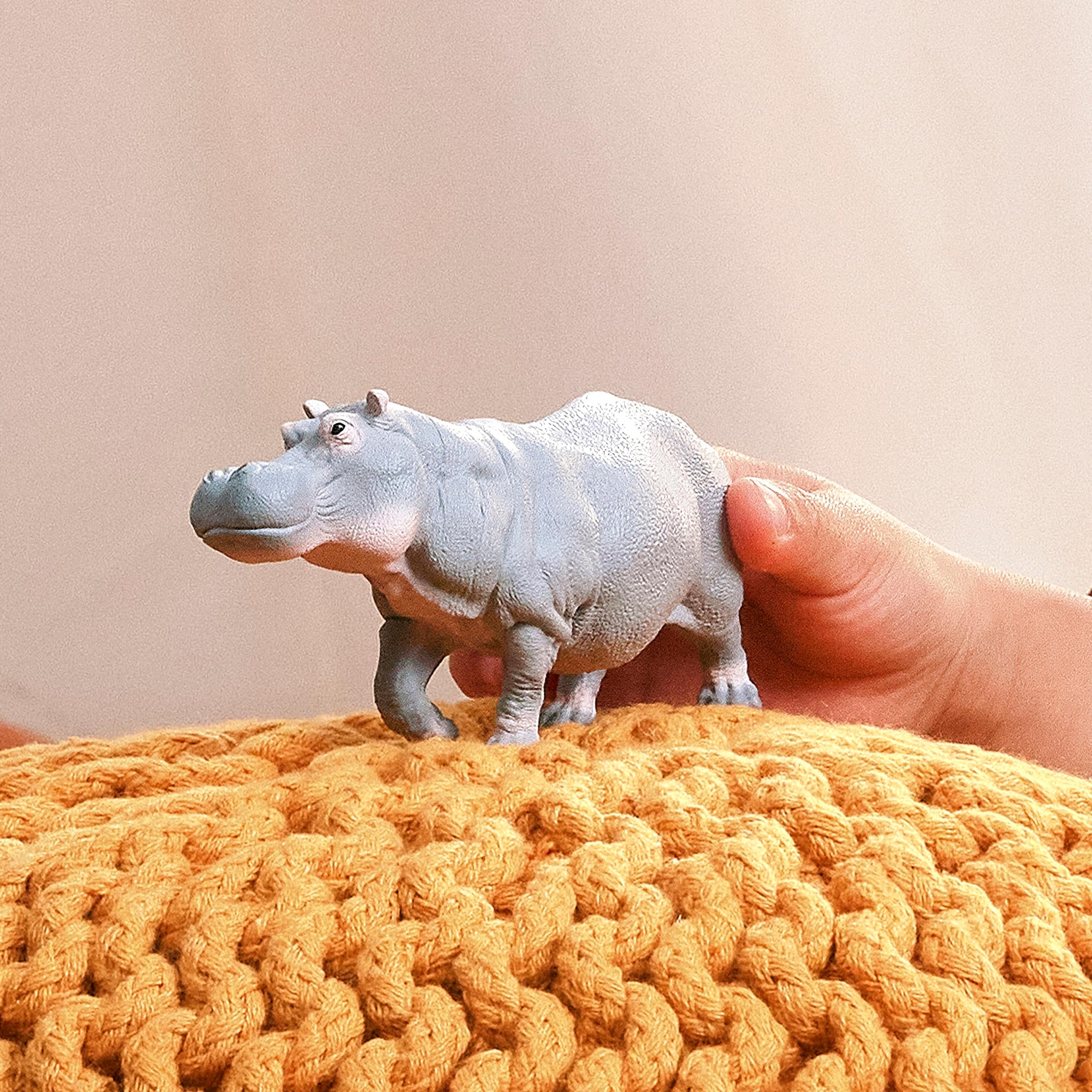 Schleich WILD LIFE Hippopotamus Miniature Figure 14938 | Ages 3+ | Grey Plastic 3