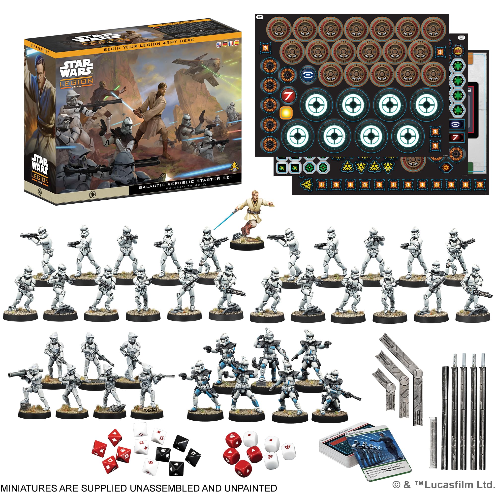 Asmodee Star Wars: Legion - Galactic Republic Starter Set Miniature Game 12