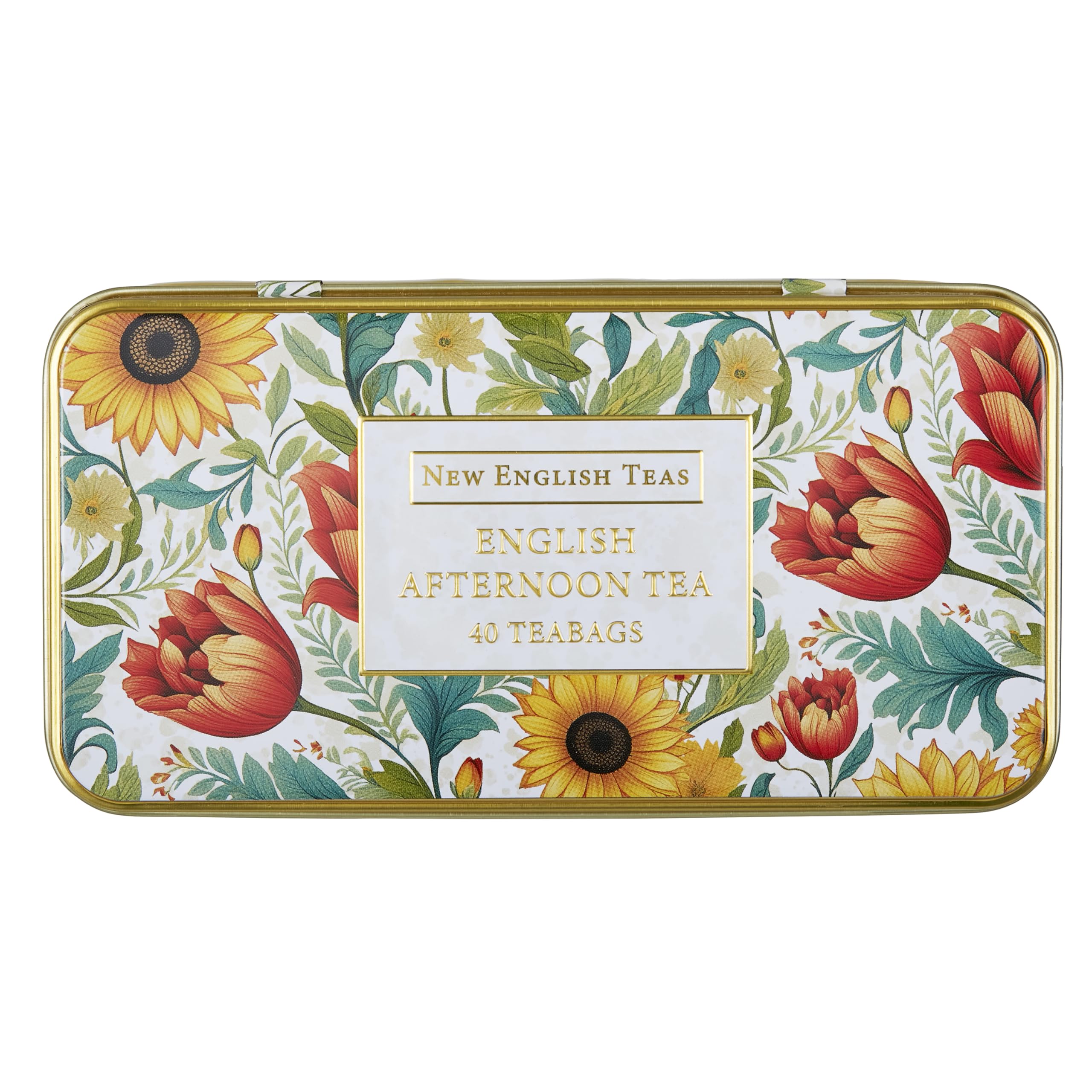 New English Teas - Victorian Sunflower Tea Tin with 40 English Afternoon Teabags 5