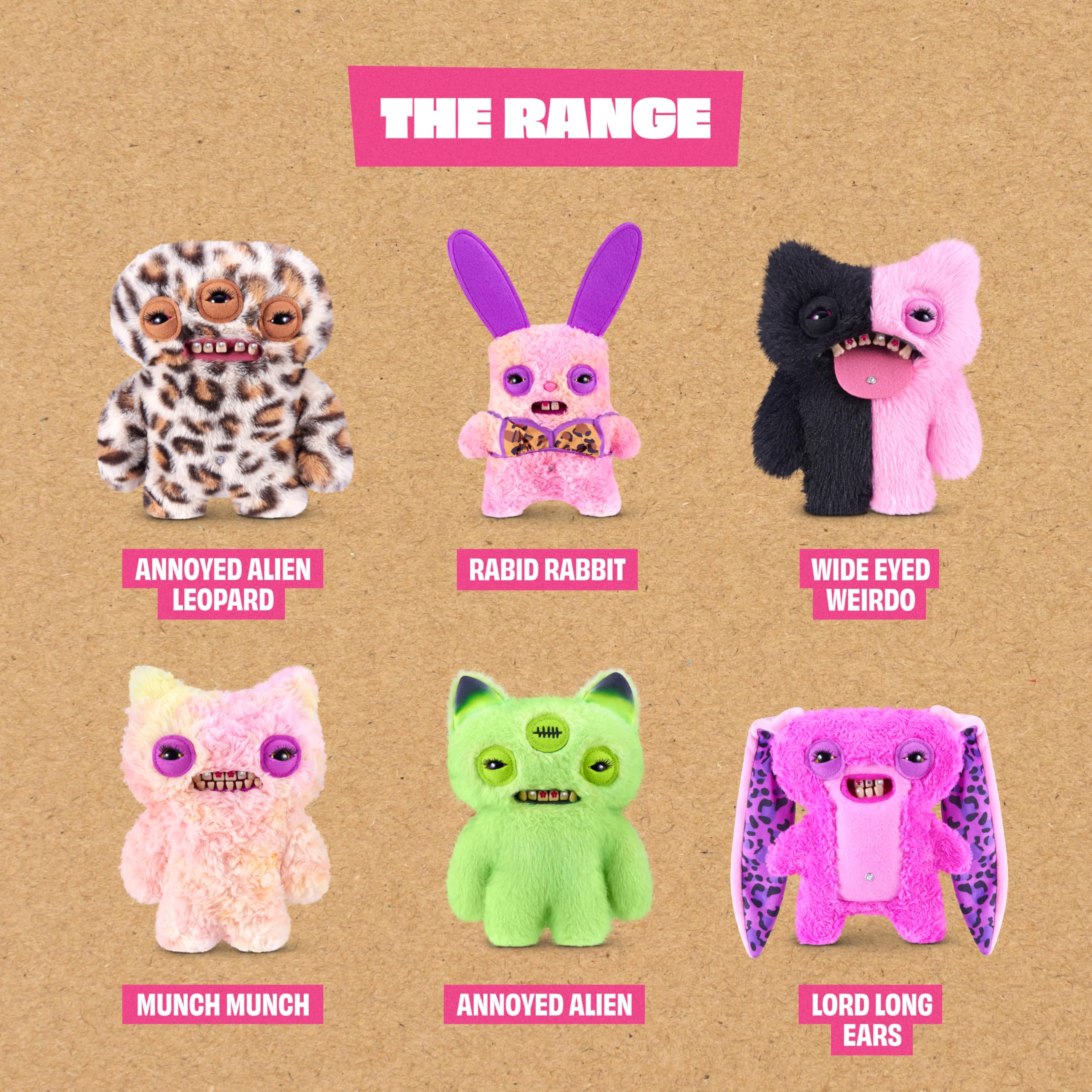 Fuggler Rabid Rabbit Soft Doll - 9 Inch, Neon Pink | Collectible Plush Toy 5