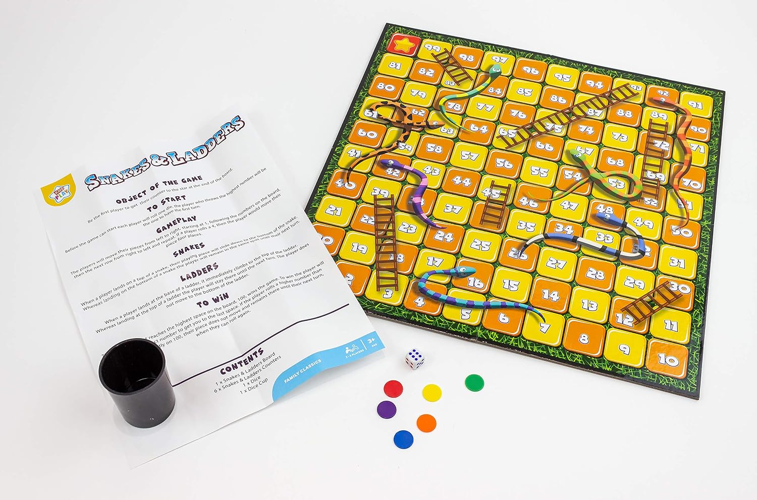 Kids Play - Activity Snake & Ladders Game - Traditional Family Board Games Idea 5