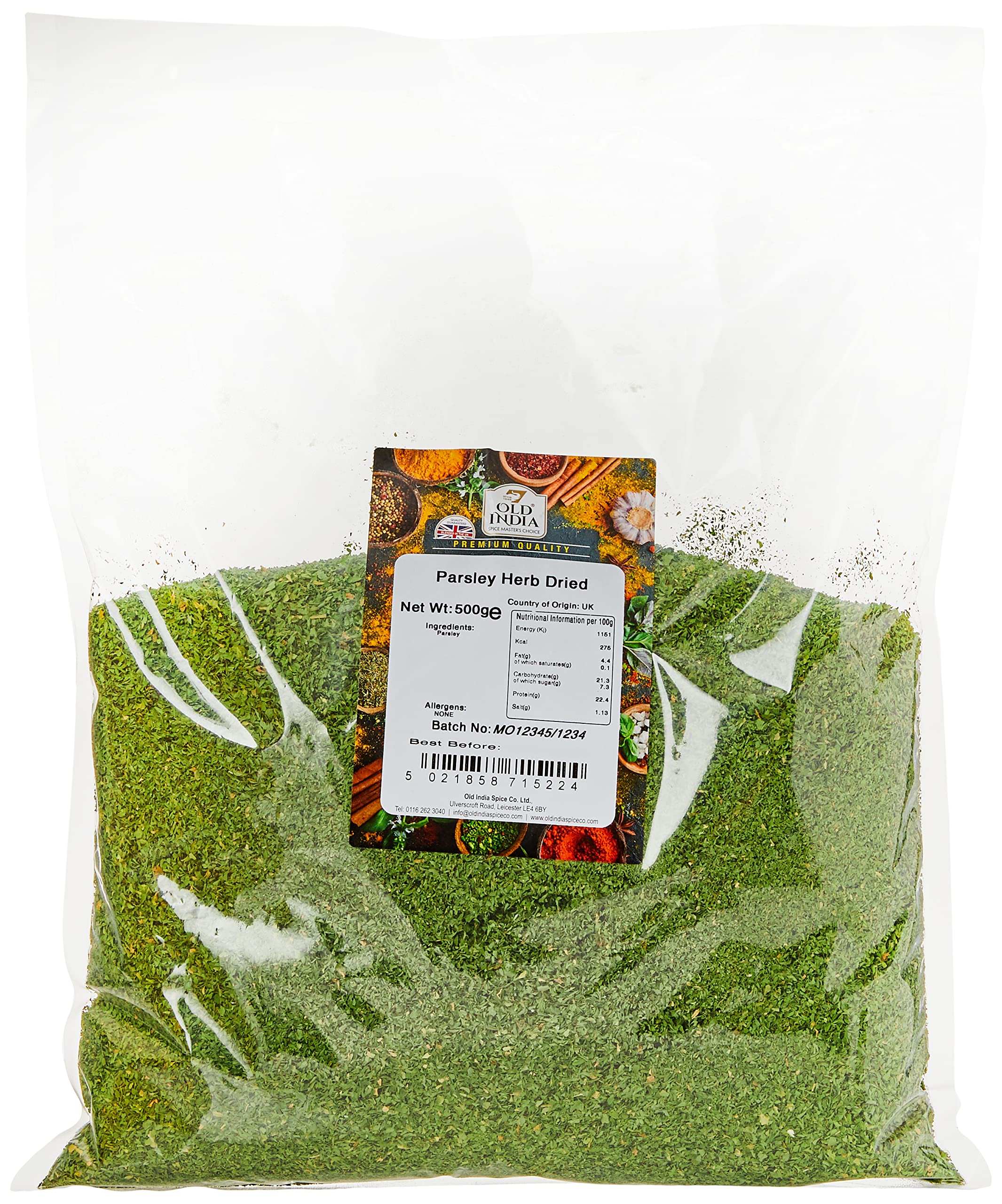 Old India Dried Parsley Herb - 100% Natural & Additive Free | 500g Pouch 1