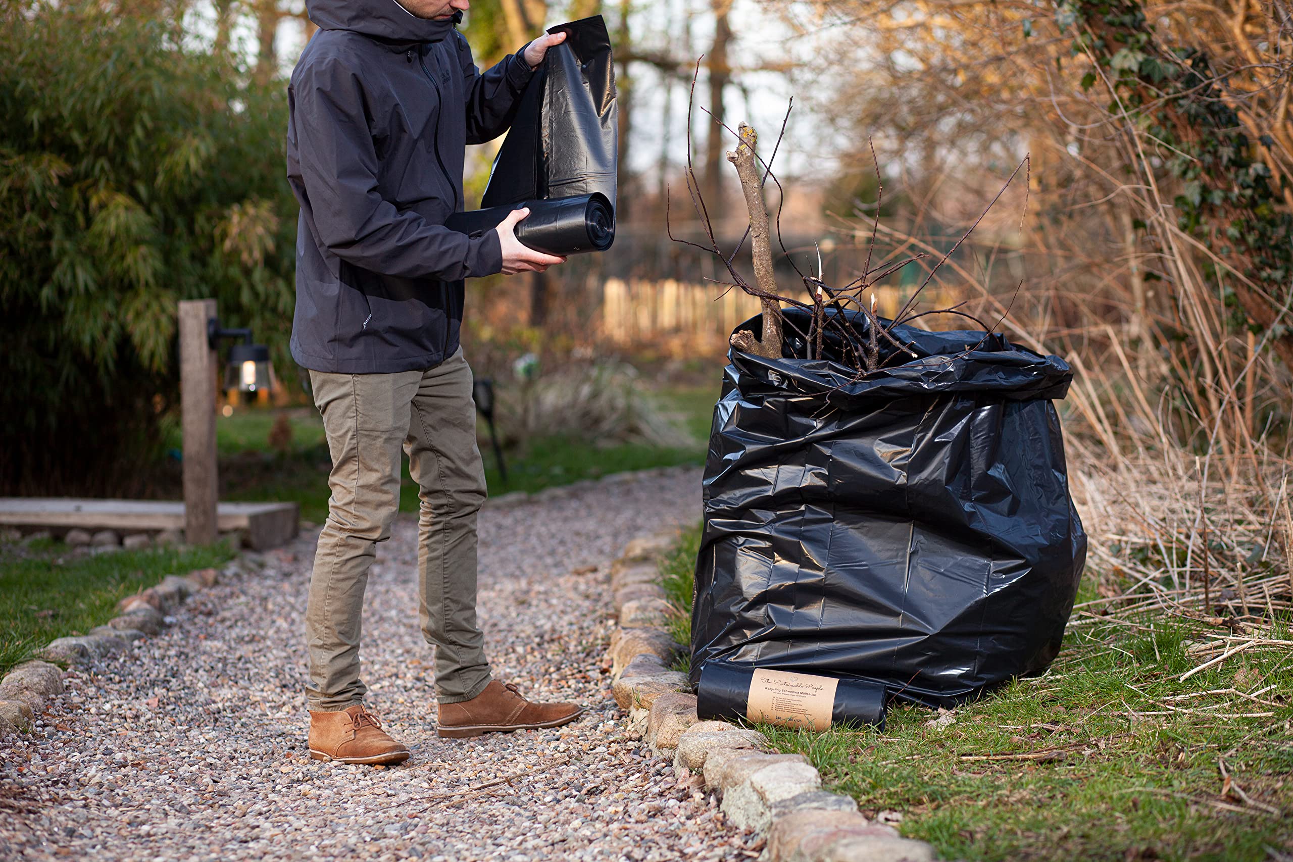 The Sustainable People Heavy Duty Recycled Bin Bags 240 L - 90%+ Post-Consumer Waste - Roll of 10 5