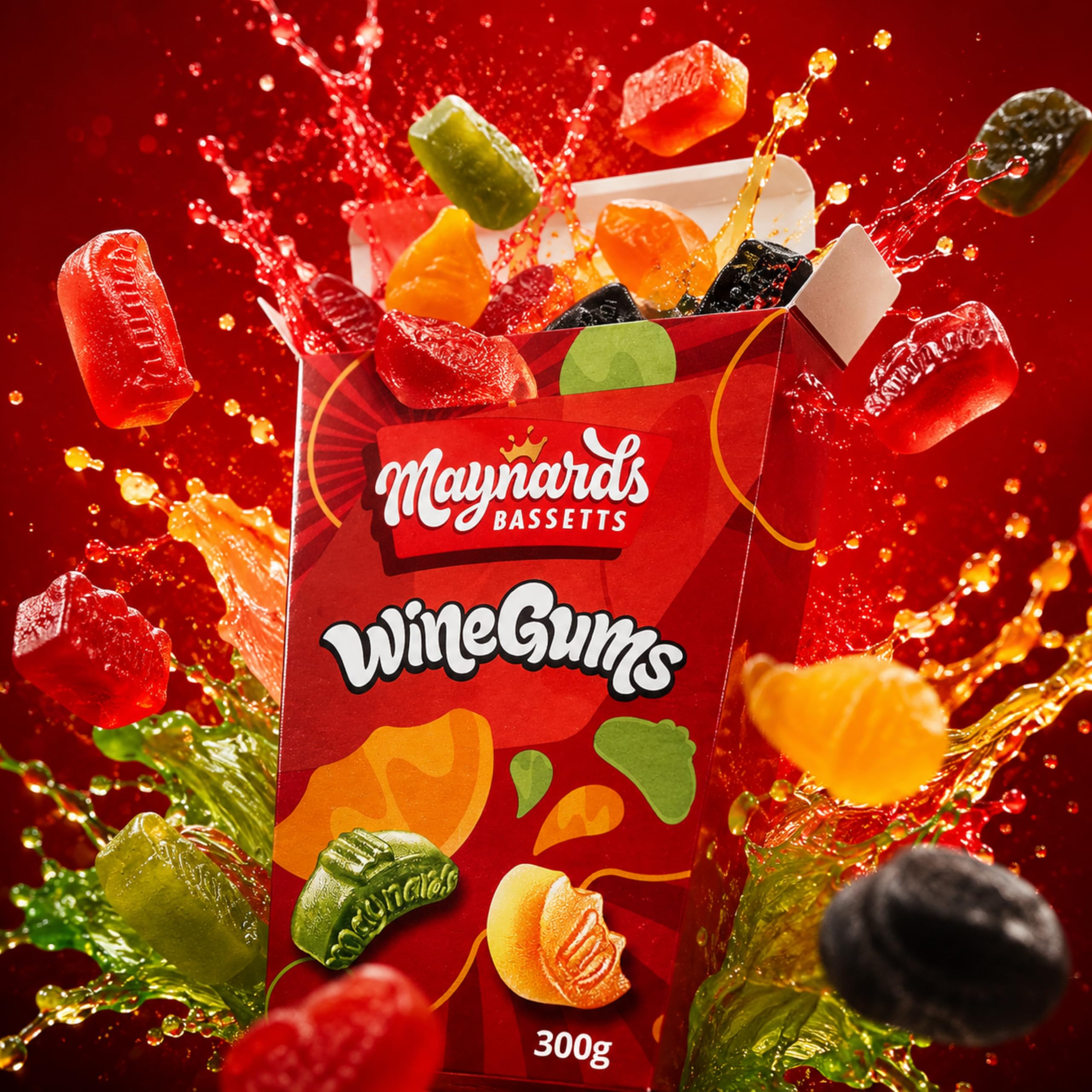 Maynards Bassetts Wine Gums - Fruity Flavours, Soft & Chewy Texture | 350g 6