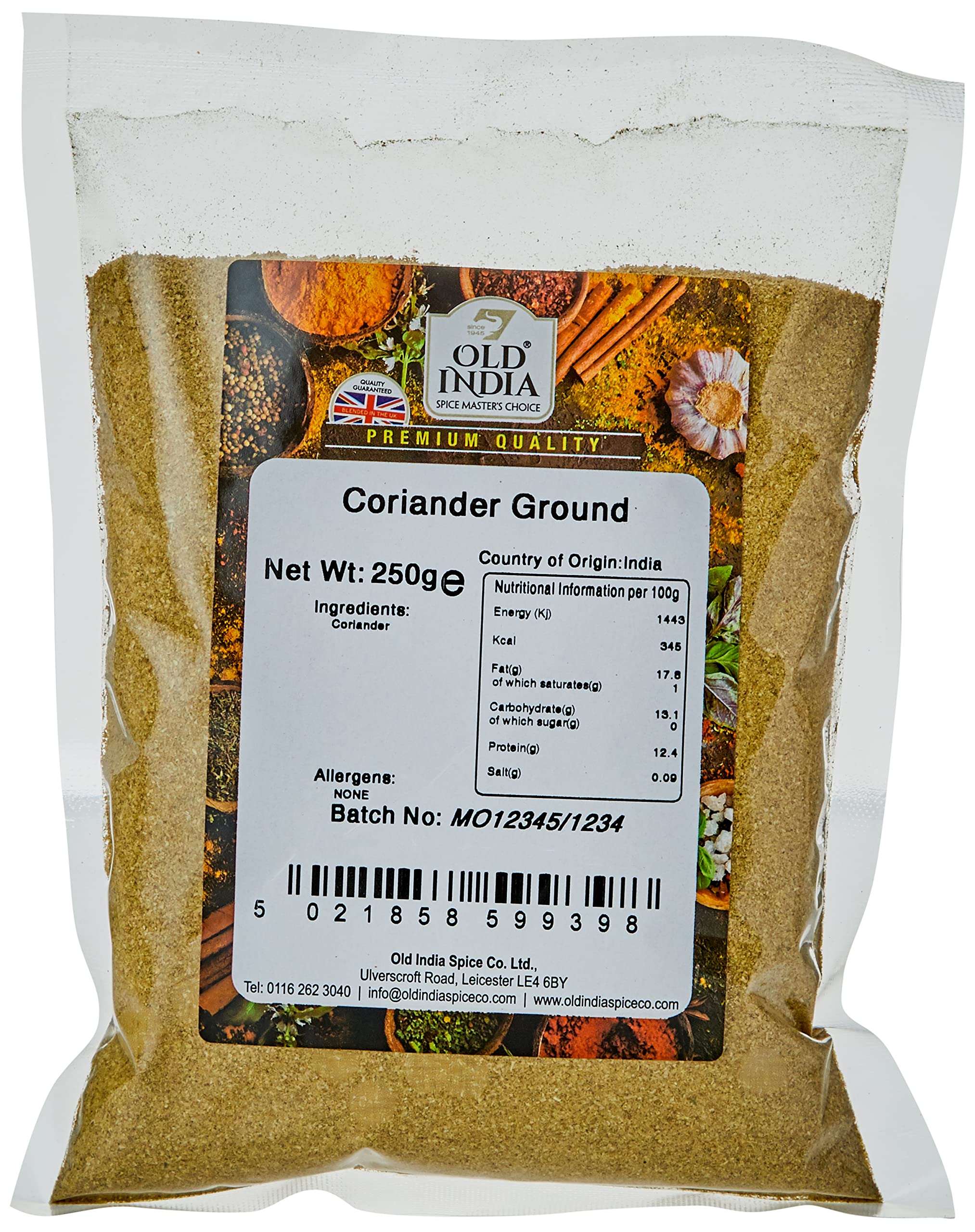 Old India Ground Coriander - 100% Natural, Additive-Free | 250g