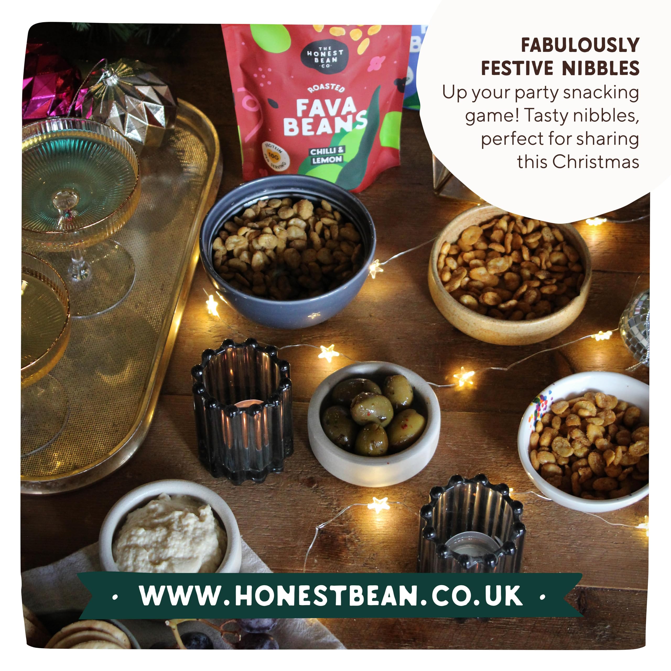 The Honest Bean Co Roasted Fava Bean Snack - Seaweed & Miso Flavor | 120g Pack of 6 3
