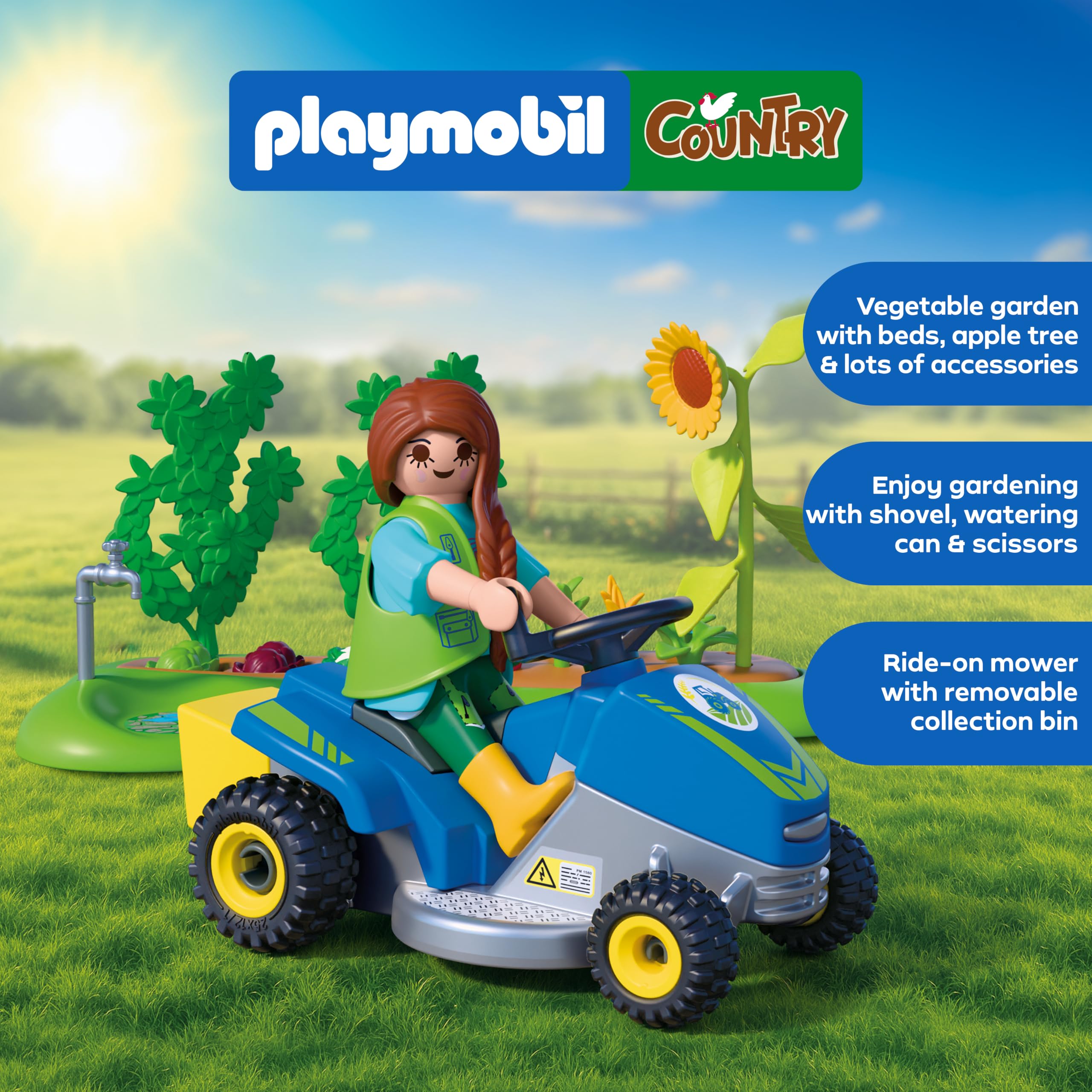 Playmobil Idyllic Vegetable Garden Playset - Includes Gardener Figures & Tools, Ages 4+ 3