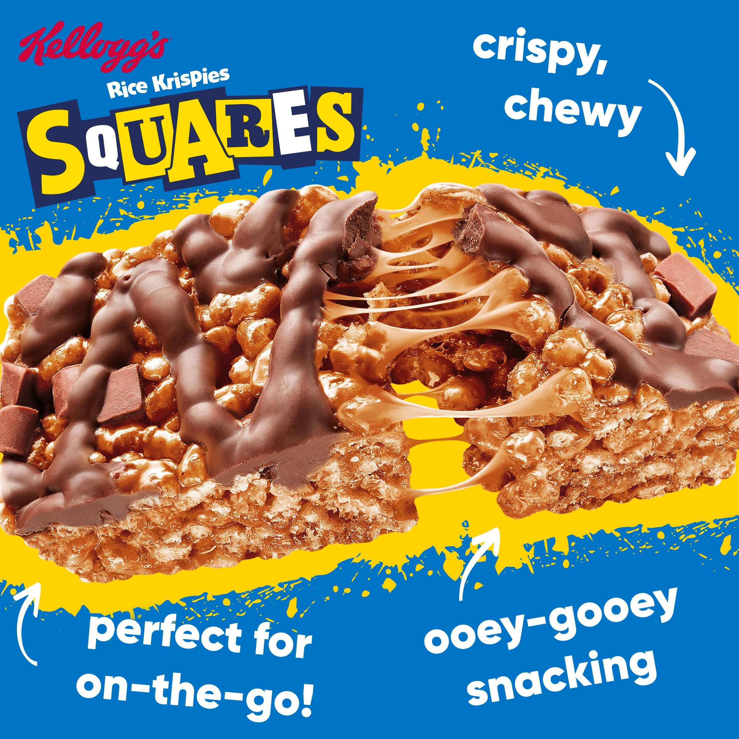 Rice Krispies Squares Chocolate Caramel Cereal Bars - 30 x 36g Bars