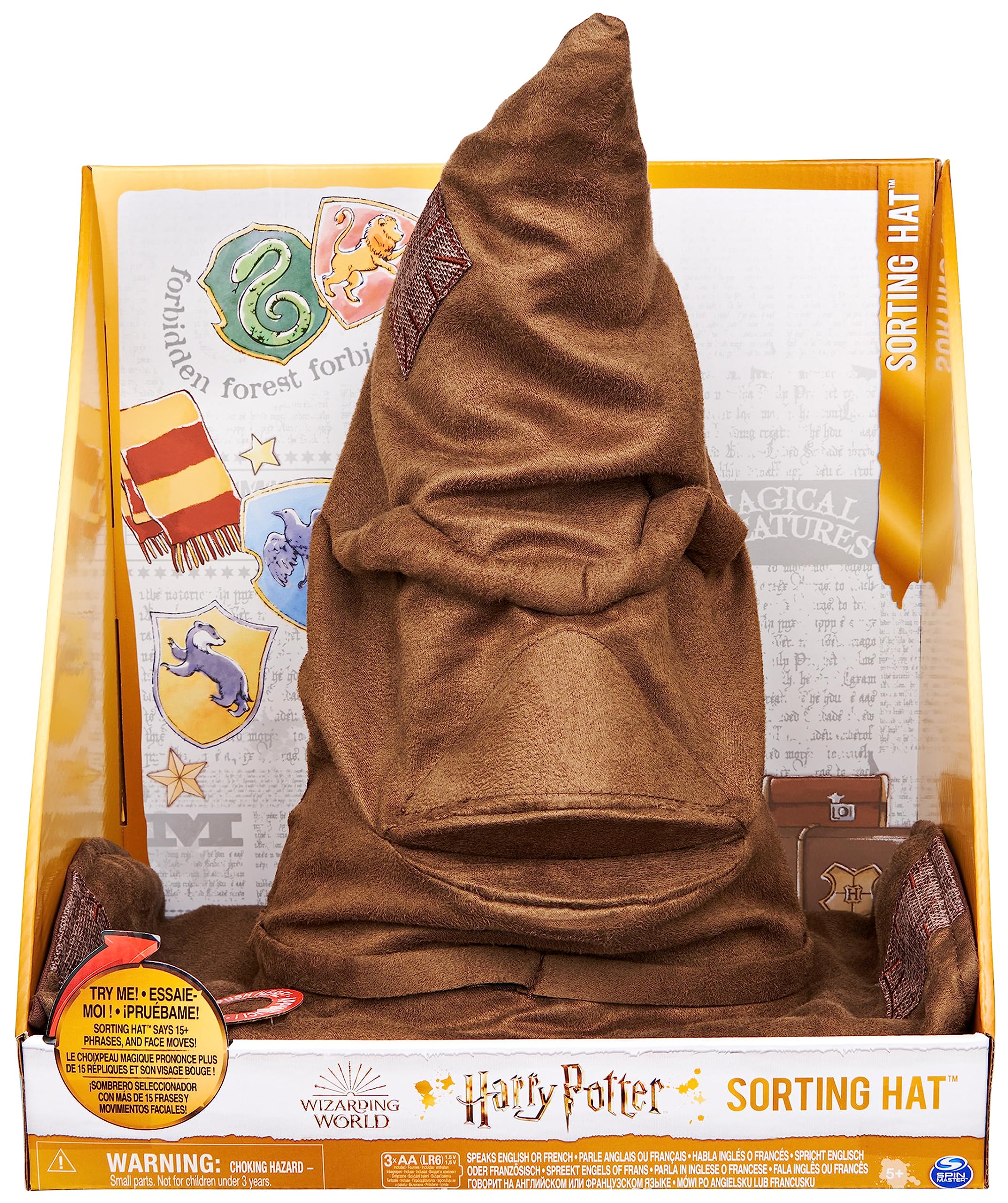 Wizarding World Harry Potter Talking Sorting Hat with 15 Phrases for Kids Pretend Play Role Play Toy 6