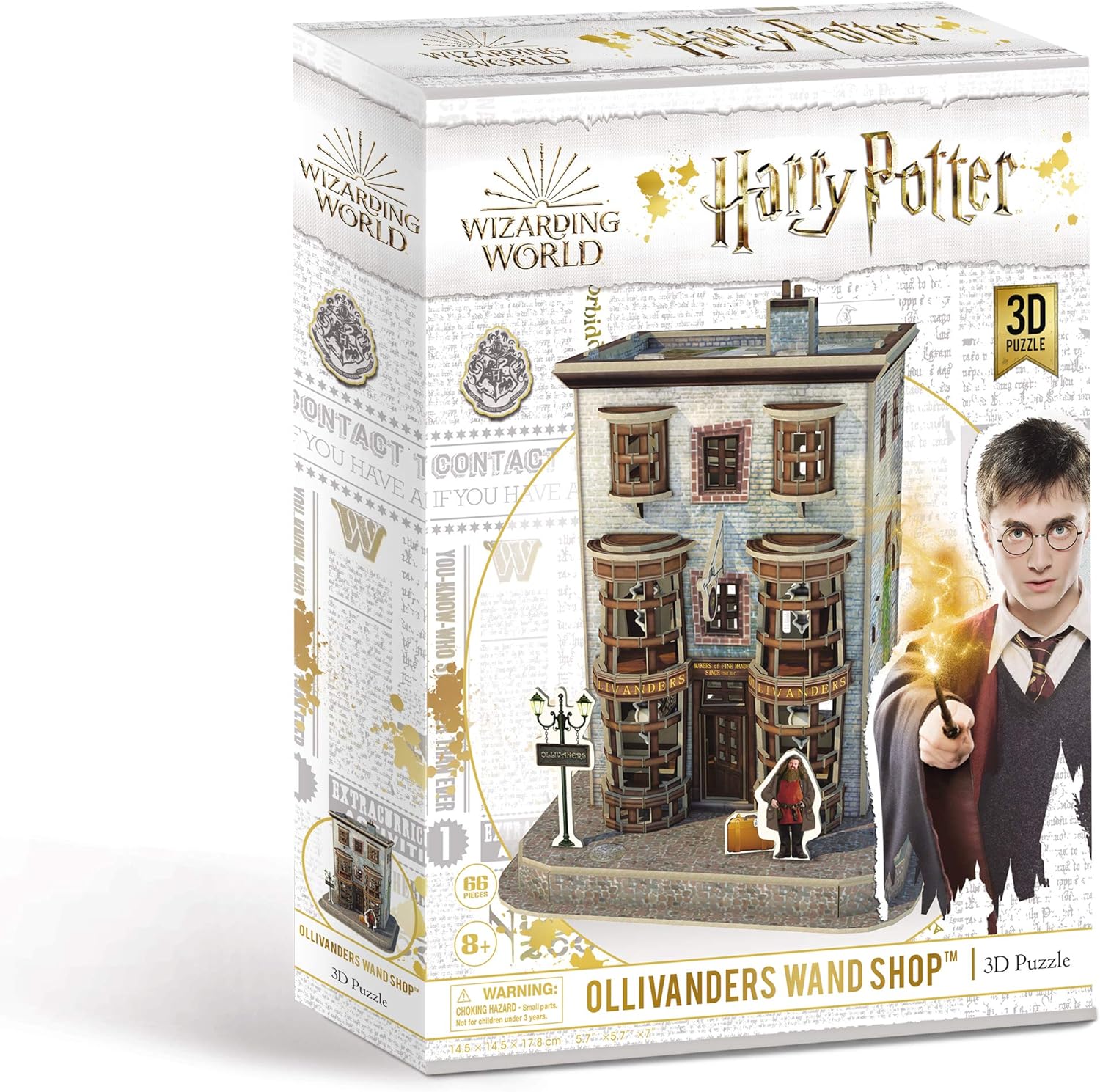 Harry Potter Ollivanders Wand Shop 3D Puzzle - 66-Piece Foam Model for Ages 8+