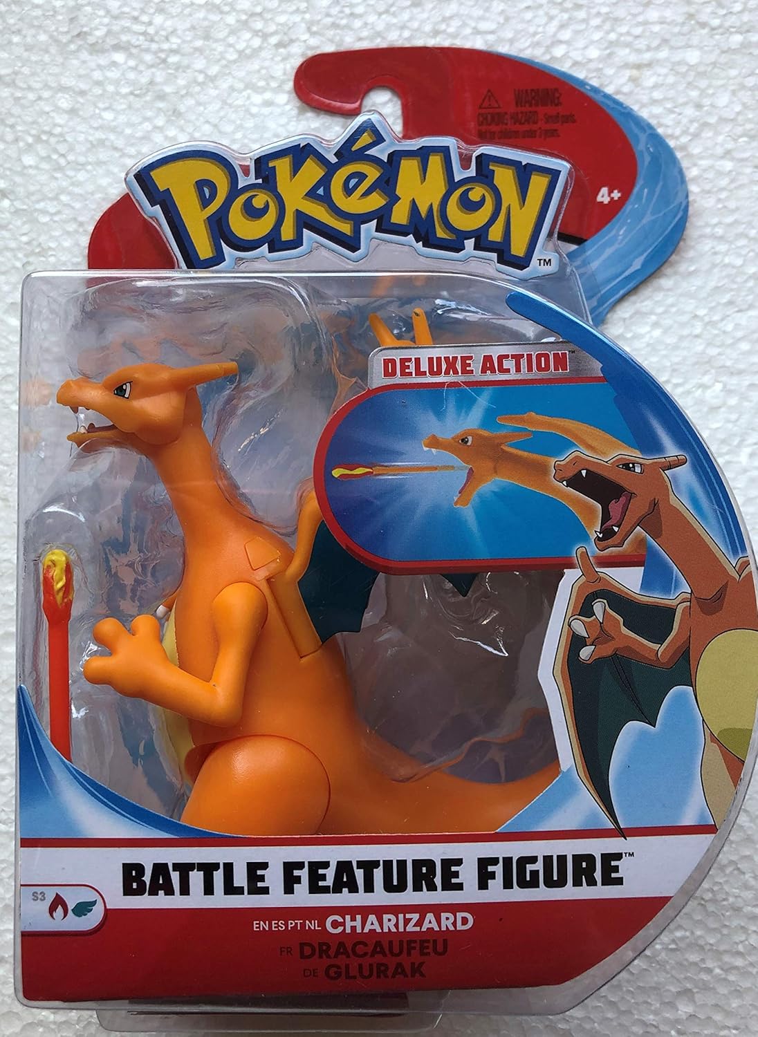 Pokémon Charizard Action Figure - 4.5-Inch with Fire Missile Launch Feature