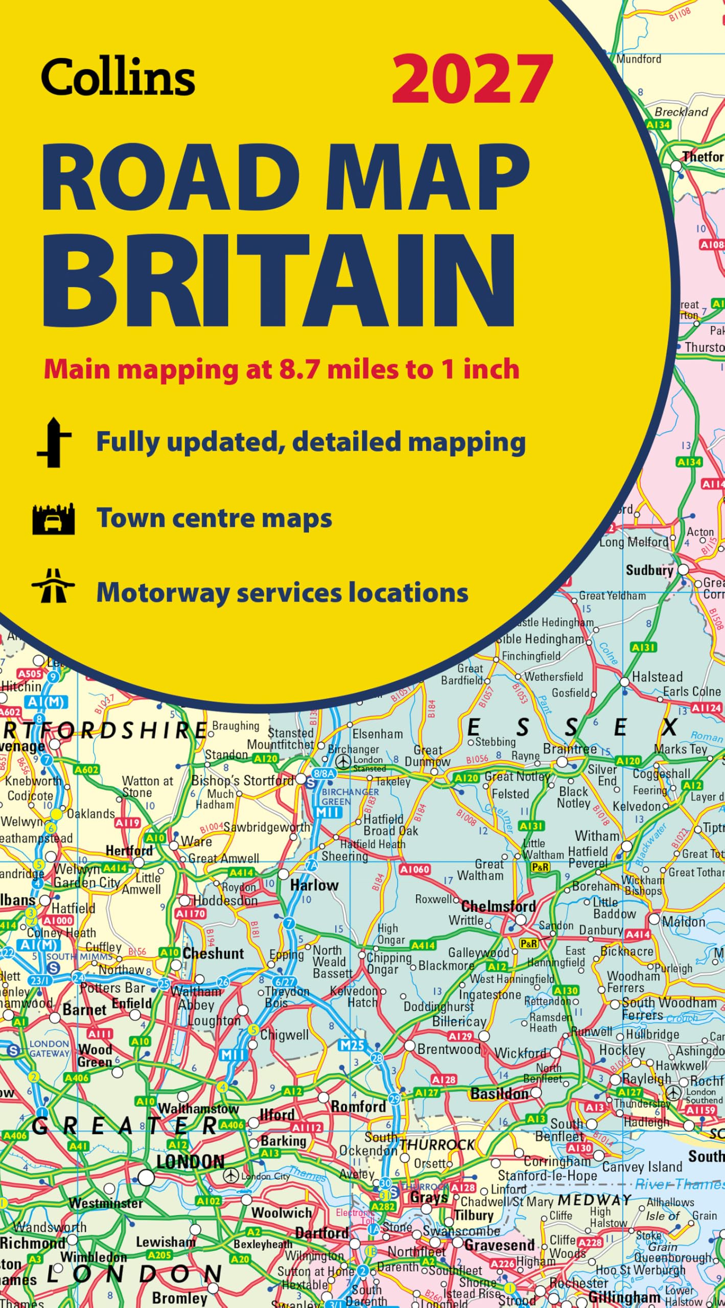 Collins Road Map of Britain 2027 (Folded Map) | Clear, Double-Sided Mapping