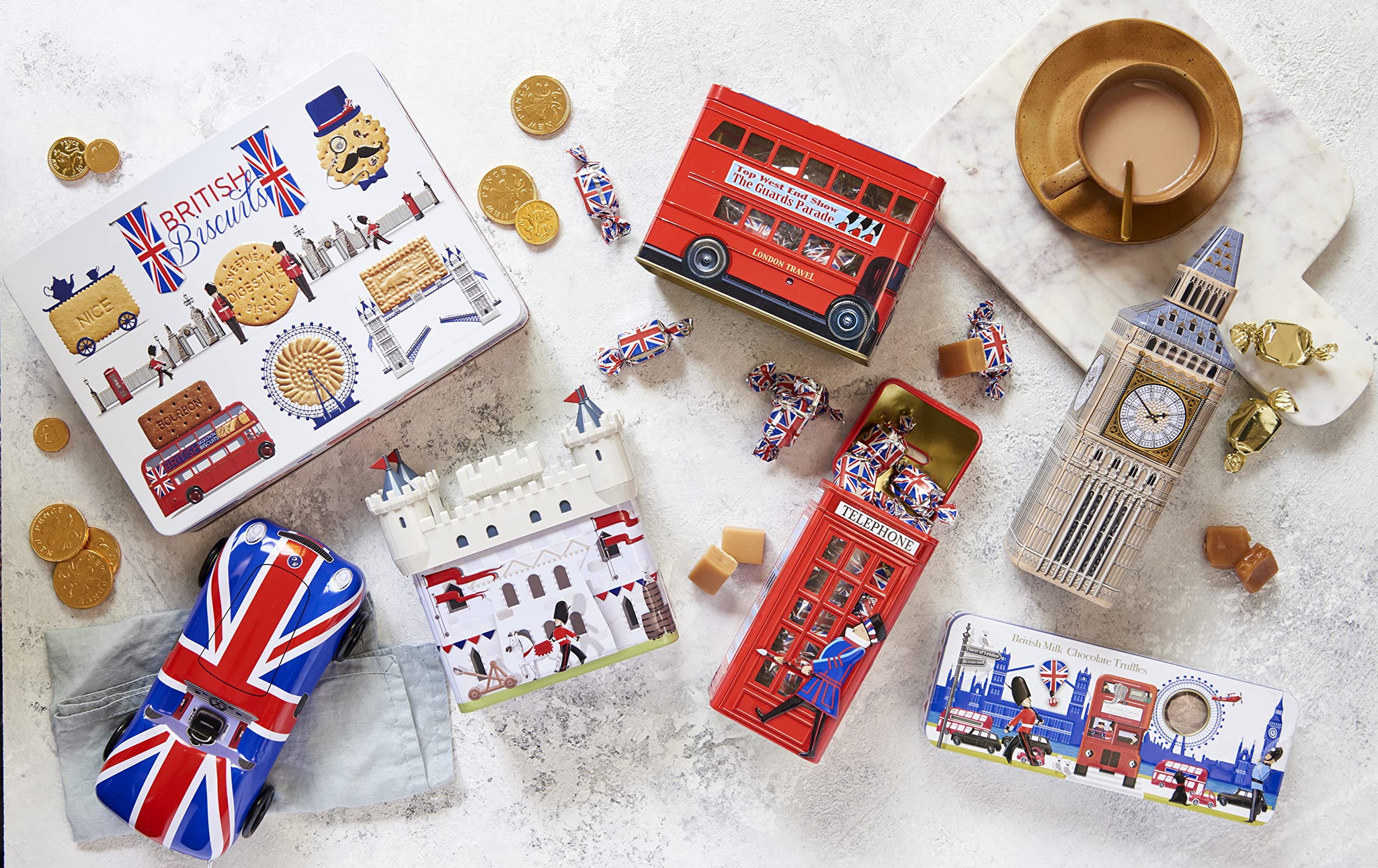 The Silver Crane Co. British Phone Box Souvenir Tin with Vanilla Fudge - 200g Christmas Gift 7