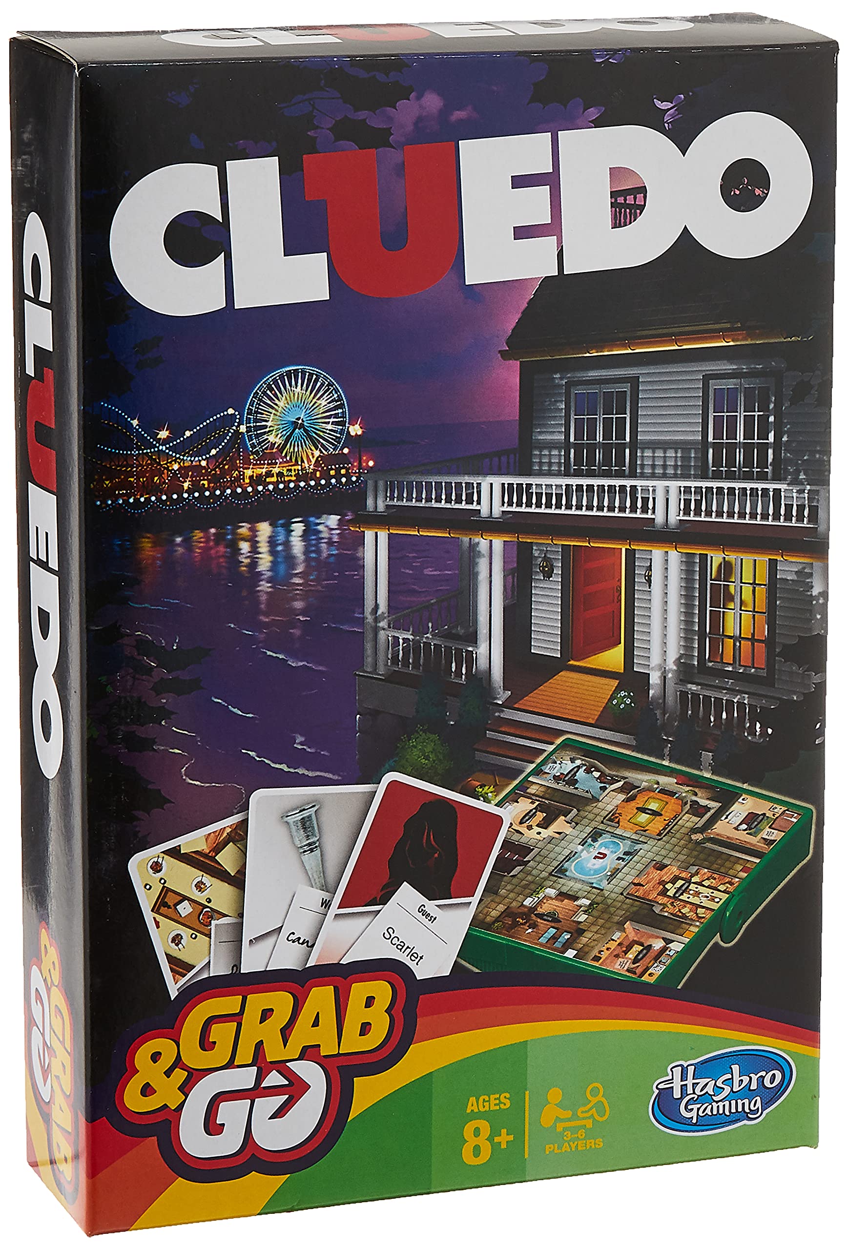 Hasbro Gaming Cluedo Grab & Go Edition - Mystery Board Game for 3-6 Players