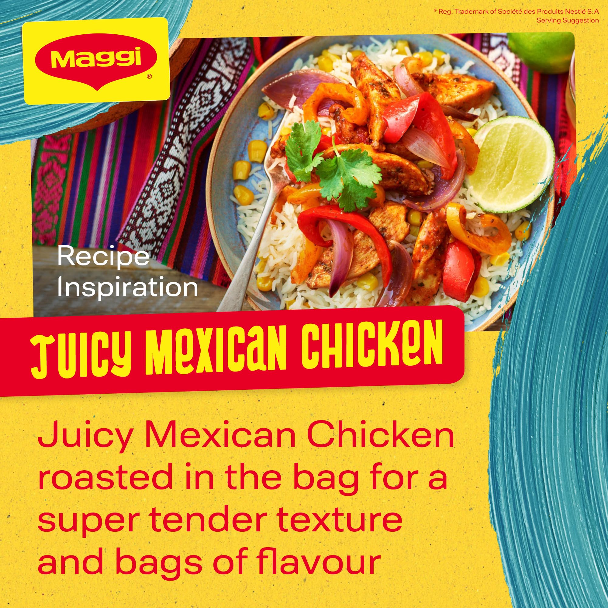 MAGGI - So Juicy Mexican Chicken Recipe Mix (38g Sachet) 6