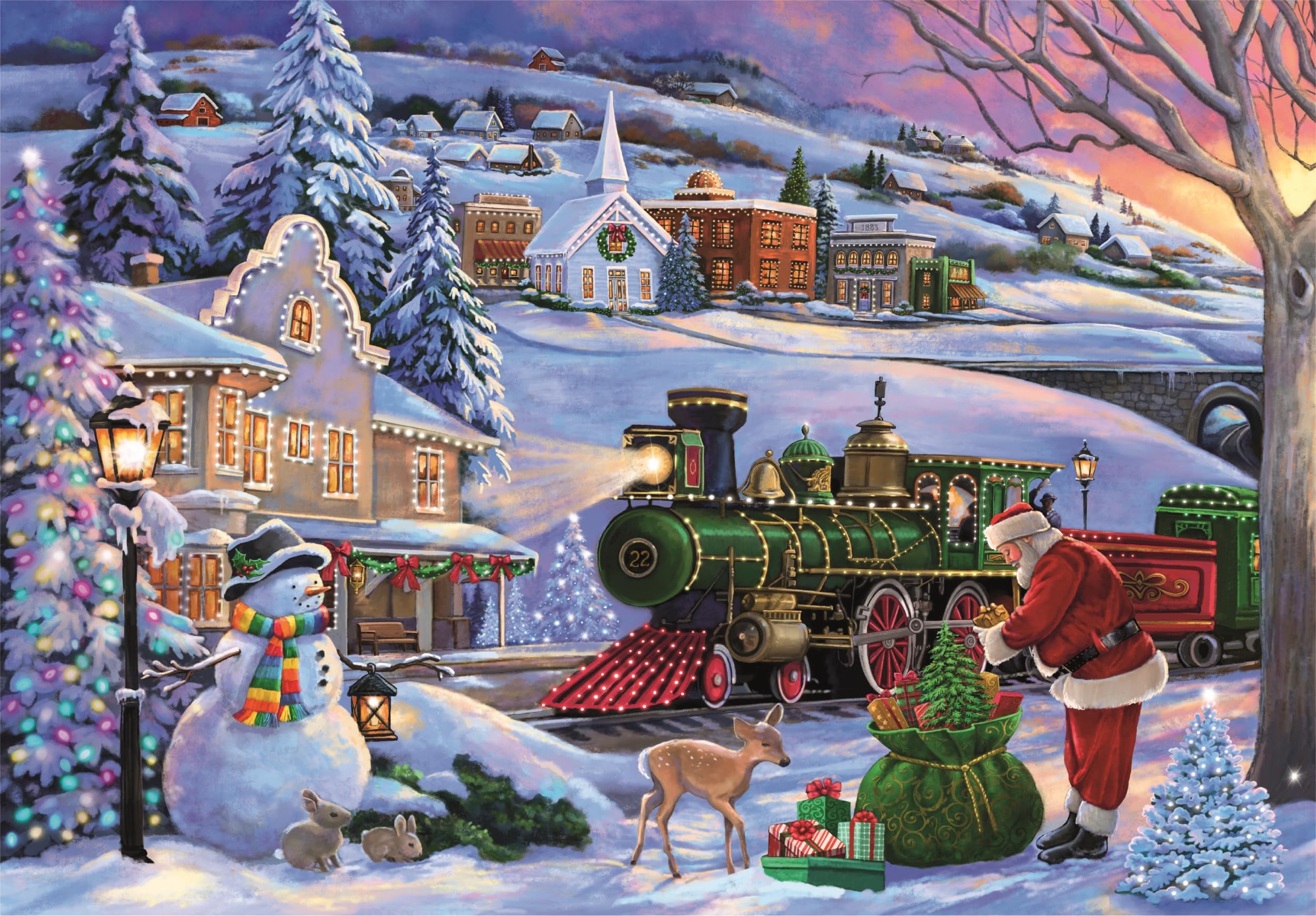 Clementoni Jigsaw Puzzle Cube Christmas Train 500 Pieces - Adult Puzzle 6