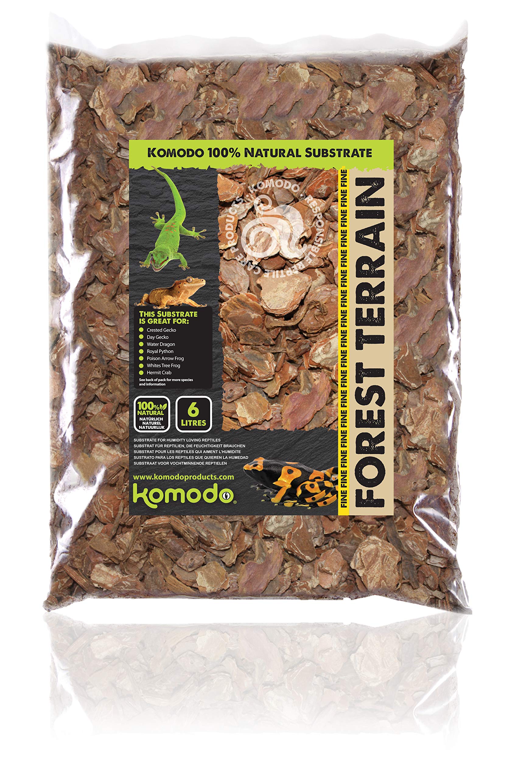 Komodo Forest Terrain Orchid Bark Fine Chips - 6L Tropical Substrate