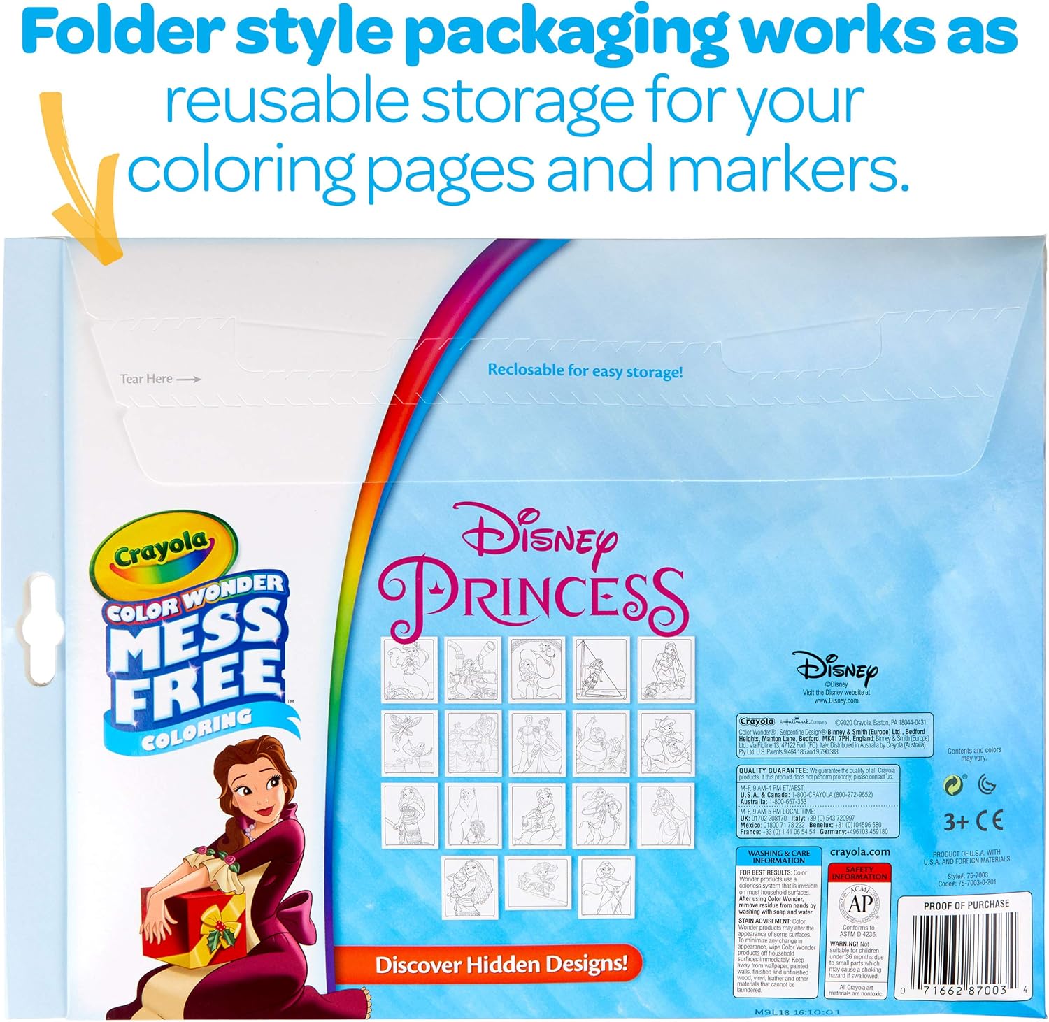 Crayola – Disney-Prinzessinnen-Malset mit 18 Seiten und 5 Colour Wonder-Markern 6