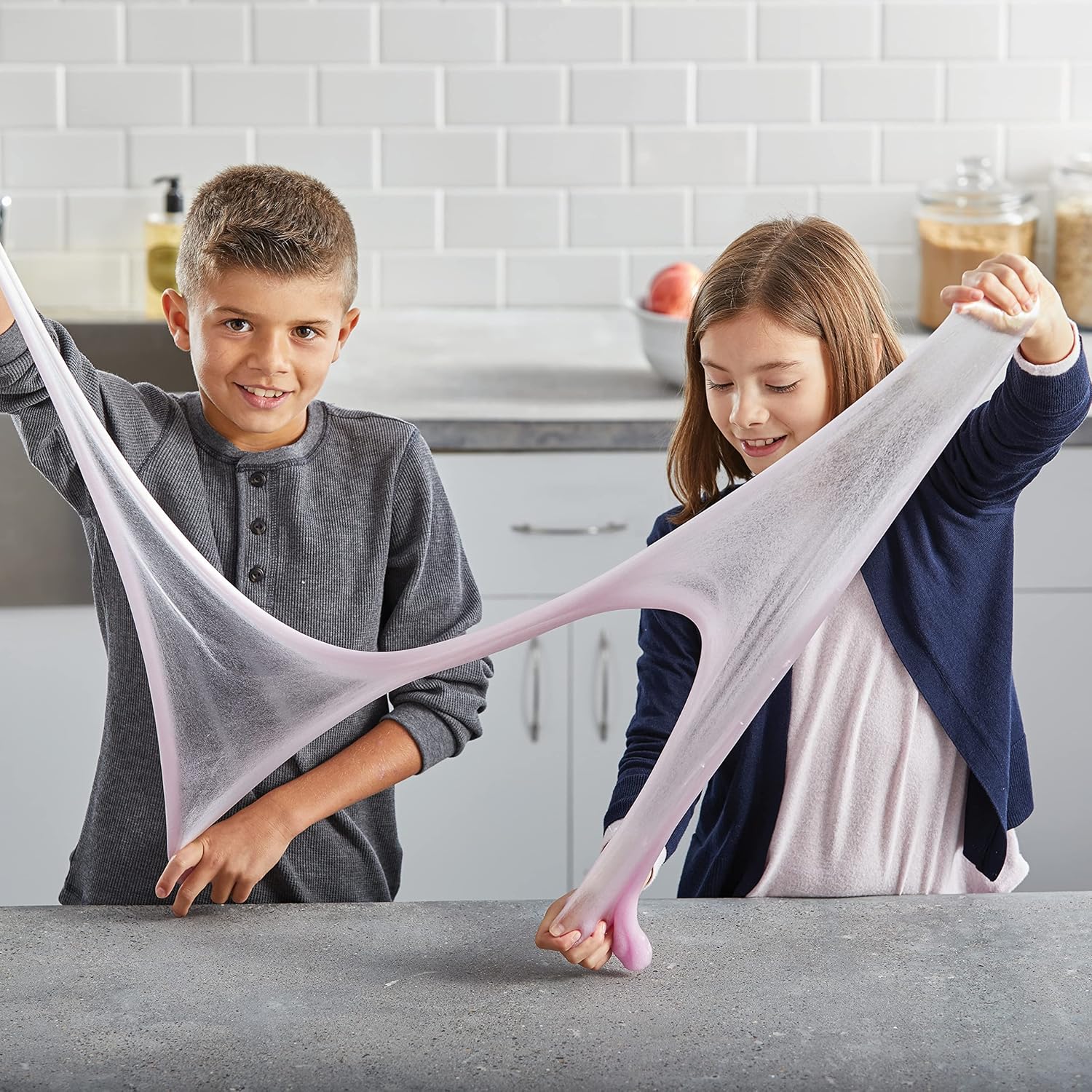 Elmer's Colour Slime Kit – Set zur Herstellung von abwaschbarem Schleim mit rosa und violettem Kleber, magischem Flüssigaktivator 10