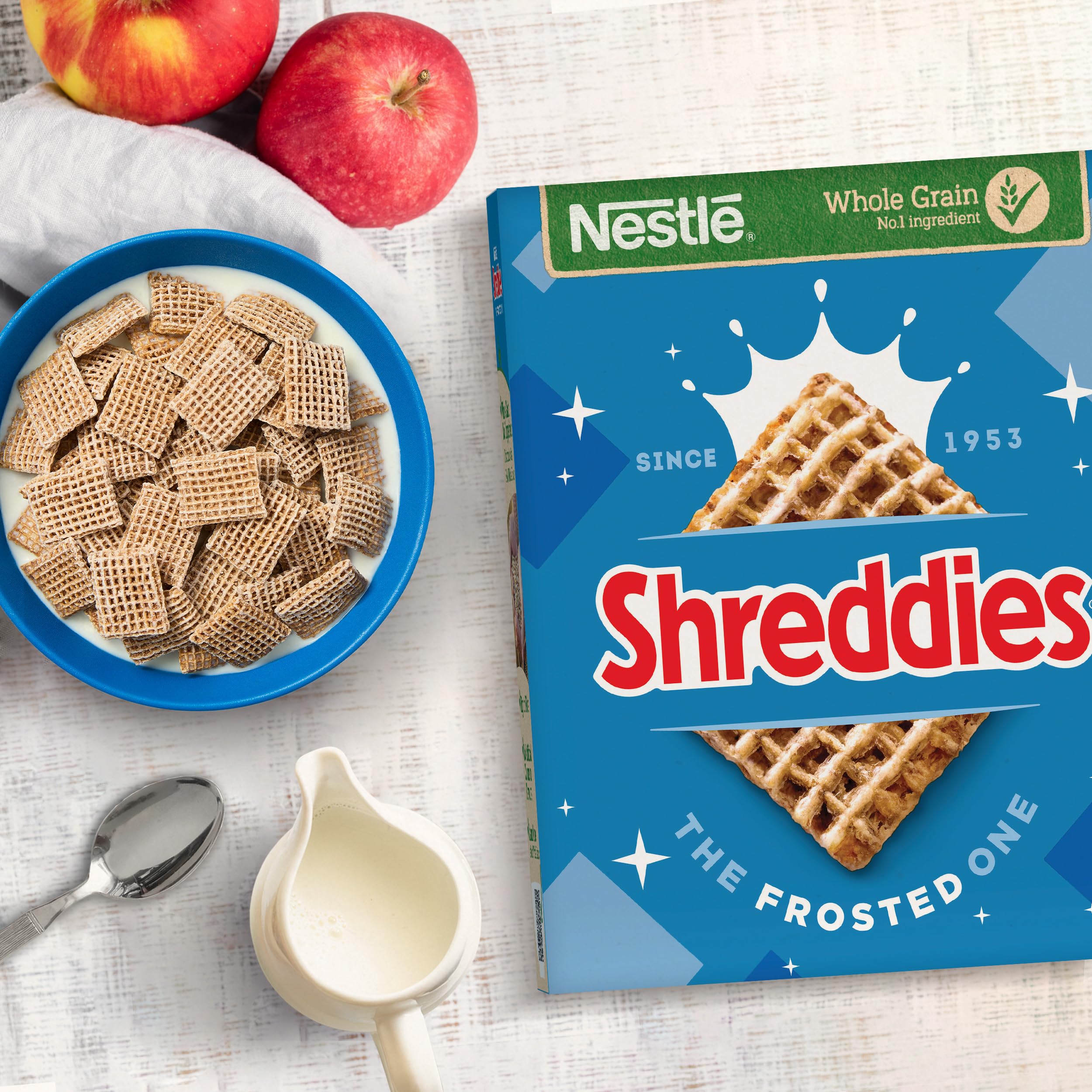 Nestlé Shreddies Original Wholegrain Wheat Bitesize Cereal - 600g | High Fibre | Fortified with Vitamins & Iron