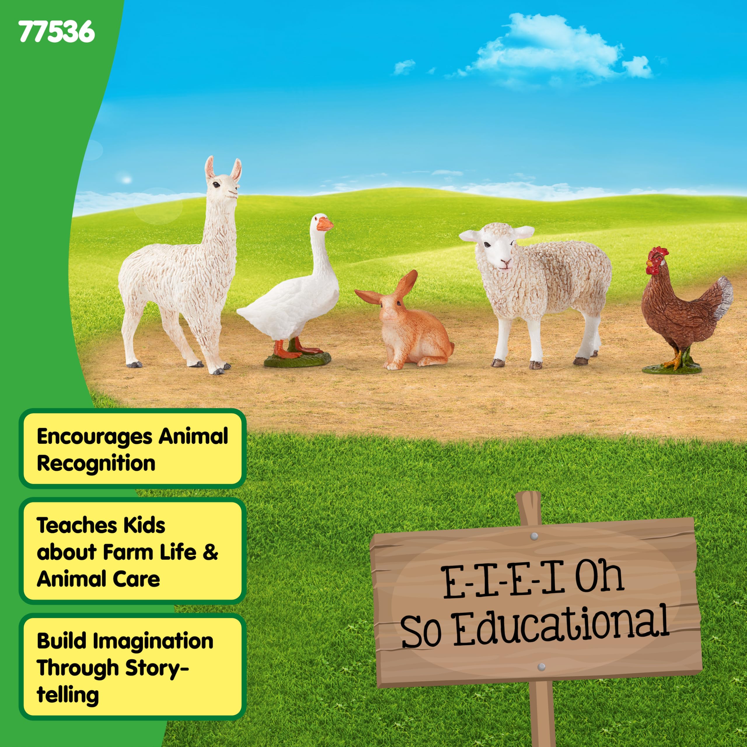 Schleich Farm World 5PC Animal Figurine Bundle - Realistic Barn Play Set | Ages 3+ 8