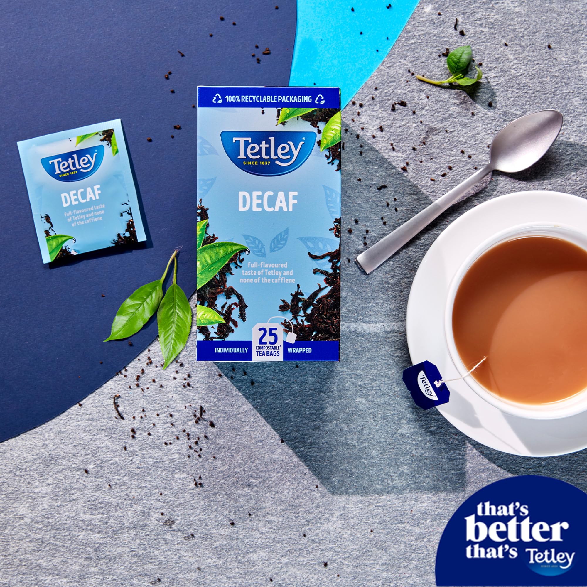 Tetley - Everyday Original Decaf Black Tea Bags - Smooth Decaf Blend - Rainforest Alliance Certified - 150 Enveloped Teabags (6x25 Pack) 8