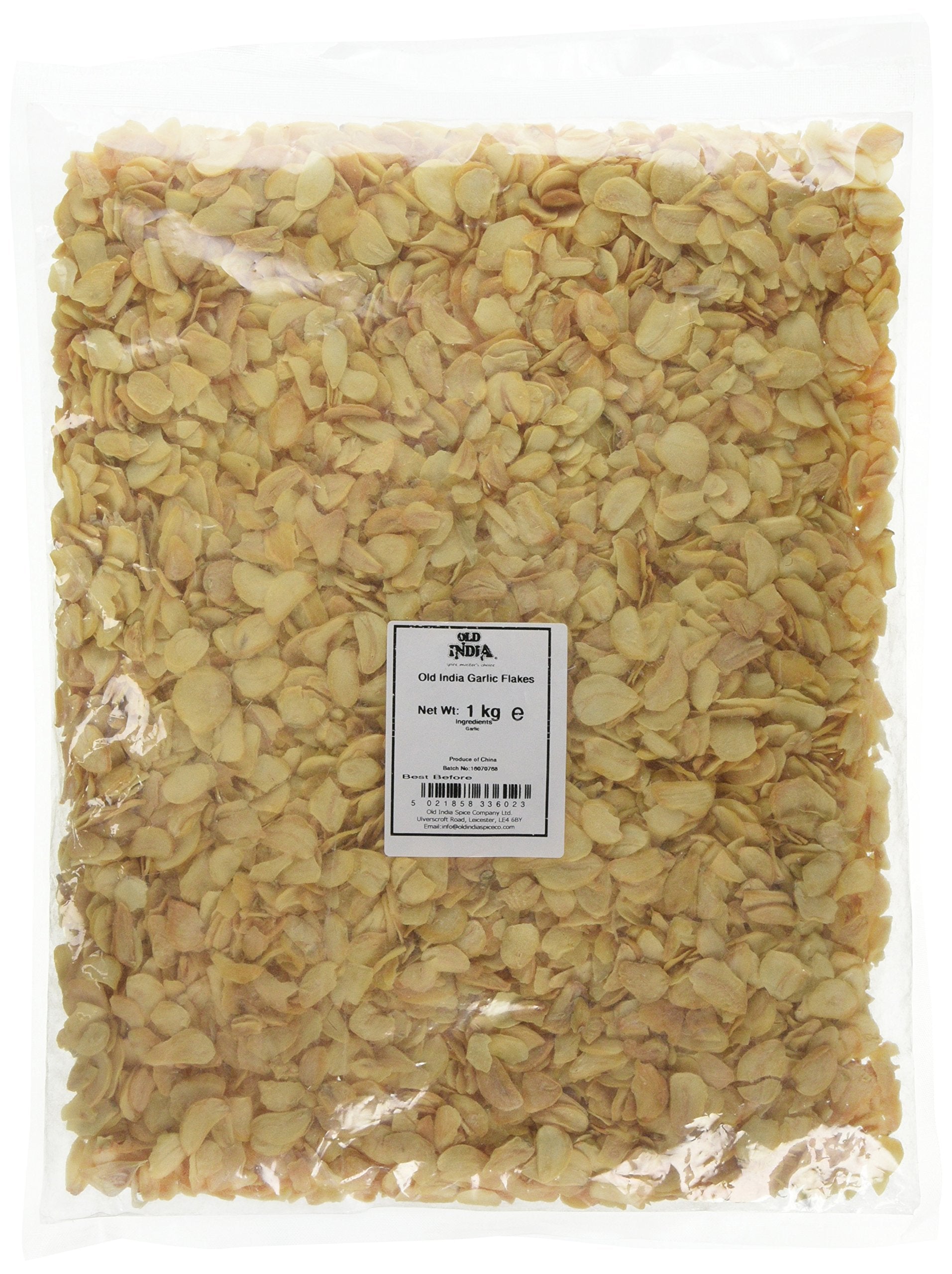 Old India Garlic Flakes 1 Kg - Natural, Additive-Free, GMO-Free Dried Garlic for Cooking