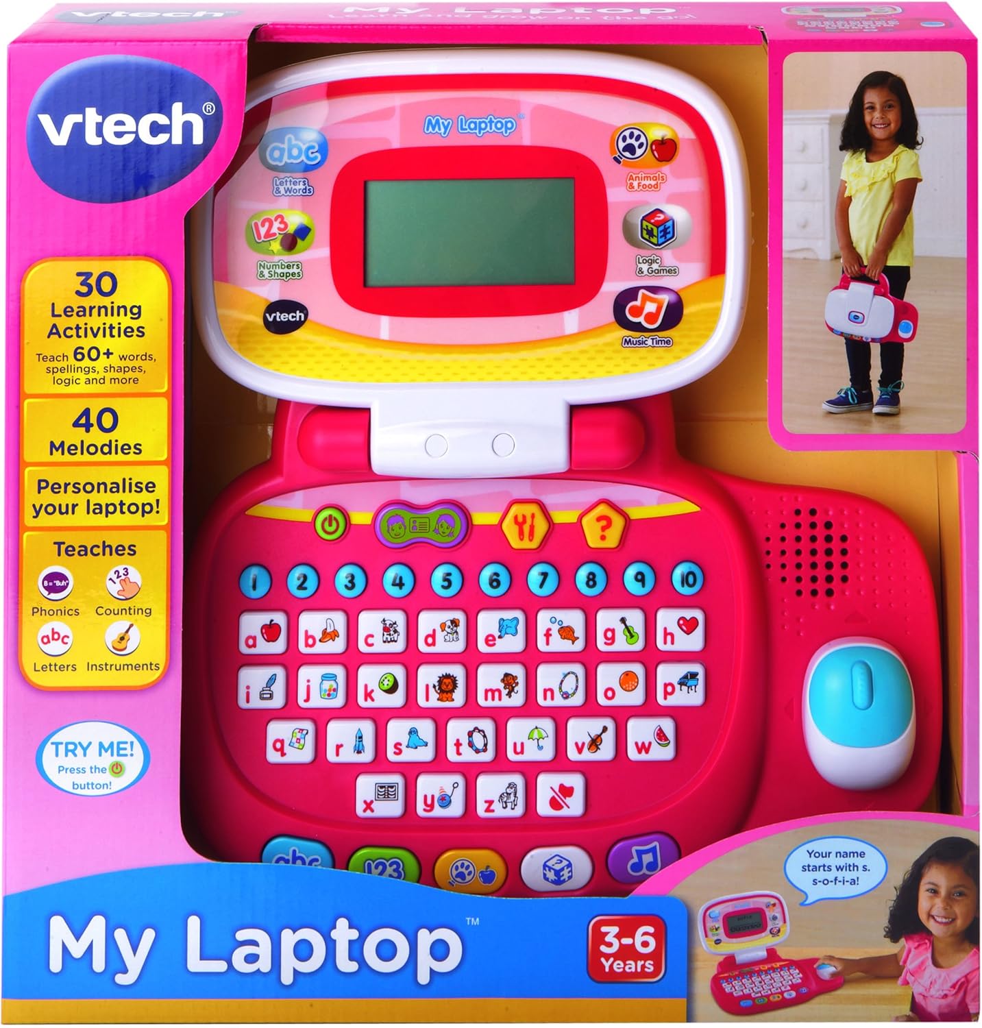VTech Pre-School My Laptop - Educational Electronic Learning Toy for Ages 3-6 3