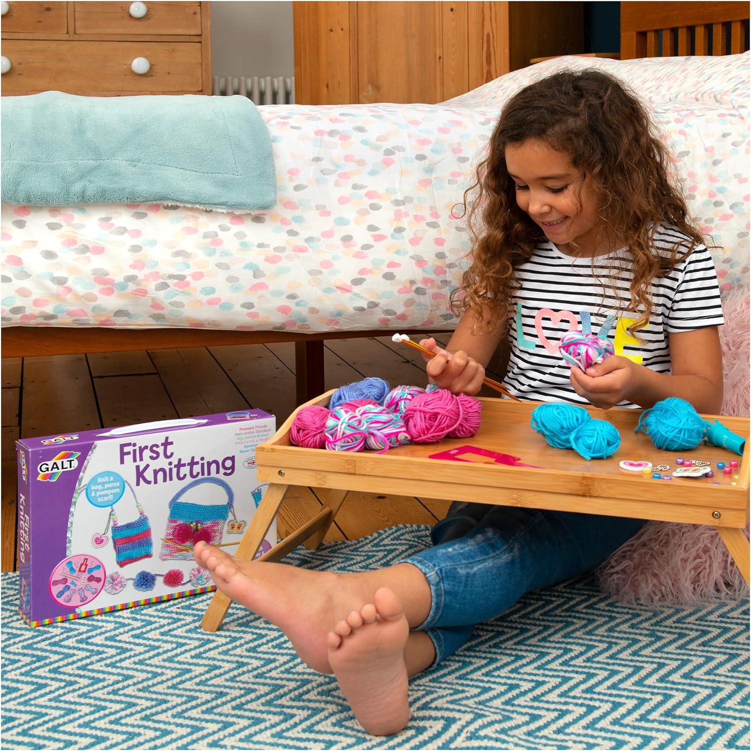 Galt First Knitting Craft Kit for Kids, Ages 6+ 6