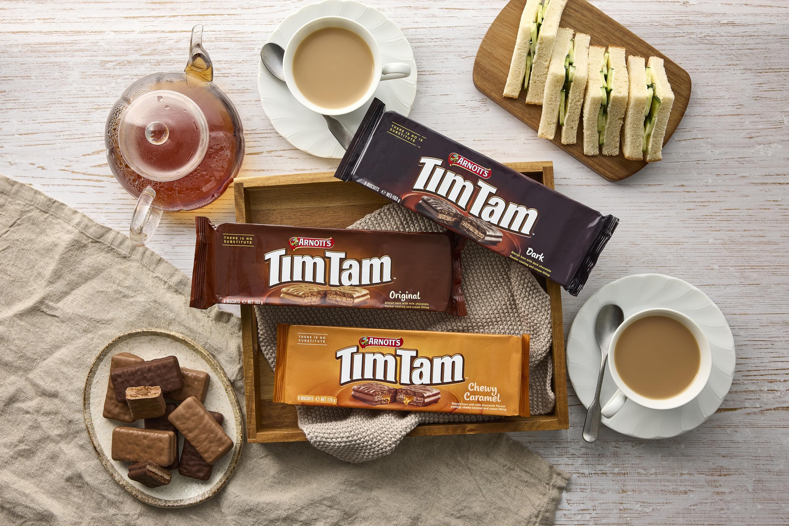 Tim Tam - Dark Chocolate Flavour Coated Biscuit Bars (163g) 6