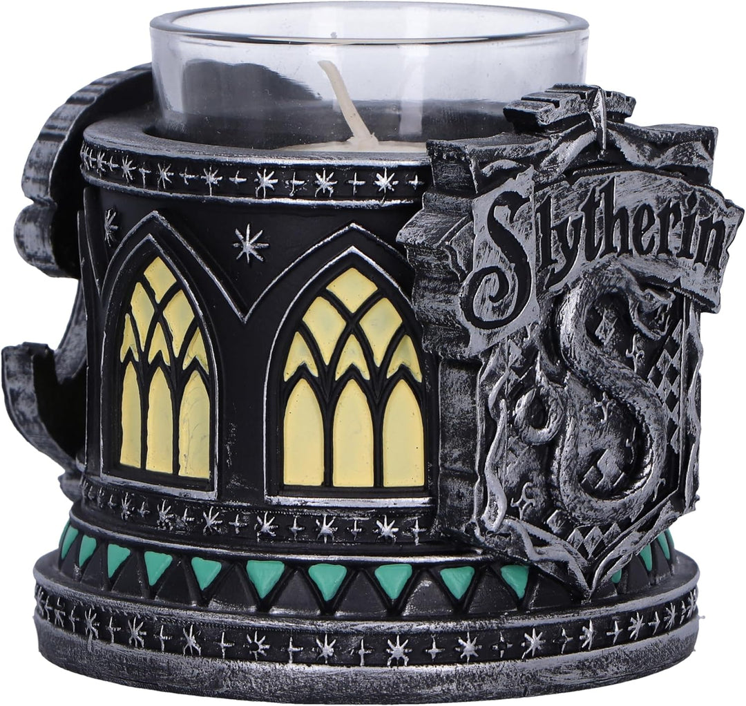 Nemesis Now Harry Potter Slytherin Tea Light Holder 7.5cm, Resin, Silver, Offici