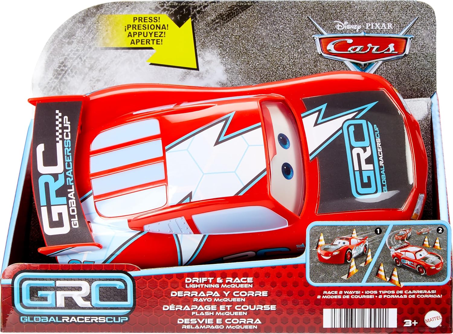 Mattel Disney and Pixar Cars Lightning McQueen Drift & Race Toy Vehicle - 2-in-1 Play Modes, Ages 3+ 6