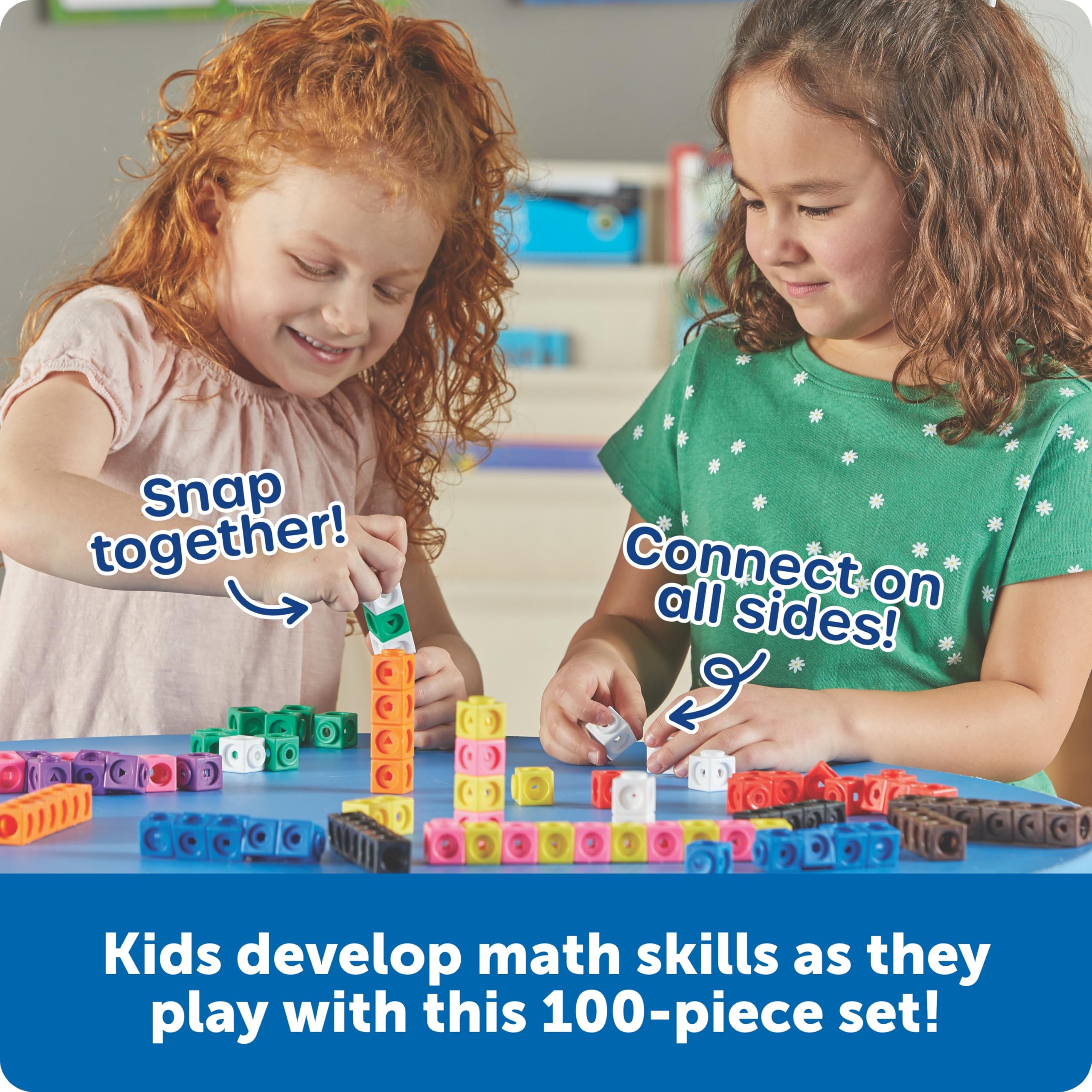 Learning Resources MathLink Cubes – Pädagogisches Bauset für Kinder ab 5 Jahren 10