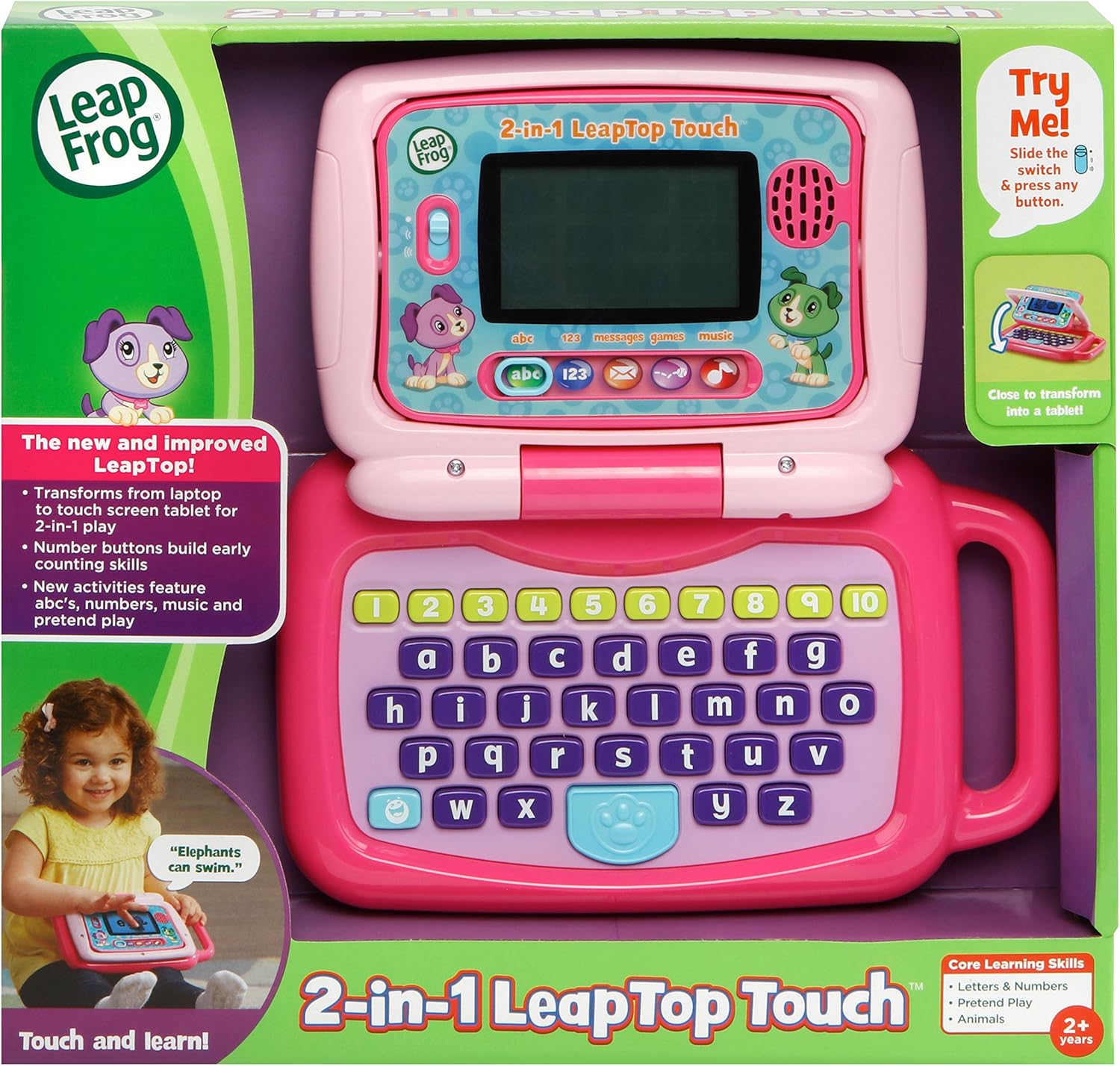 LeapFrog 2-in-1 LeapTop Touch Laptop - Educational Learning Tablet for Kids Ages 2+ 5