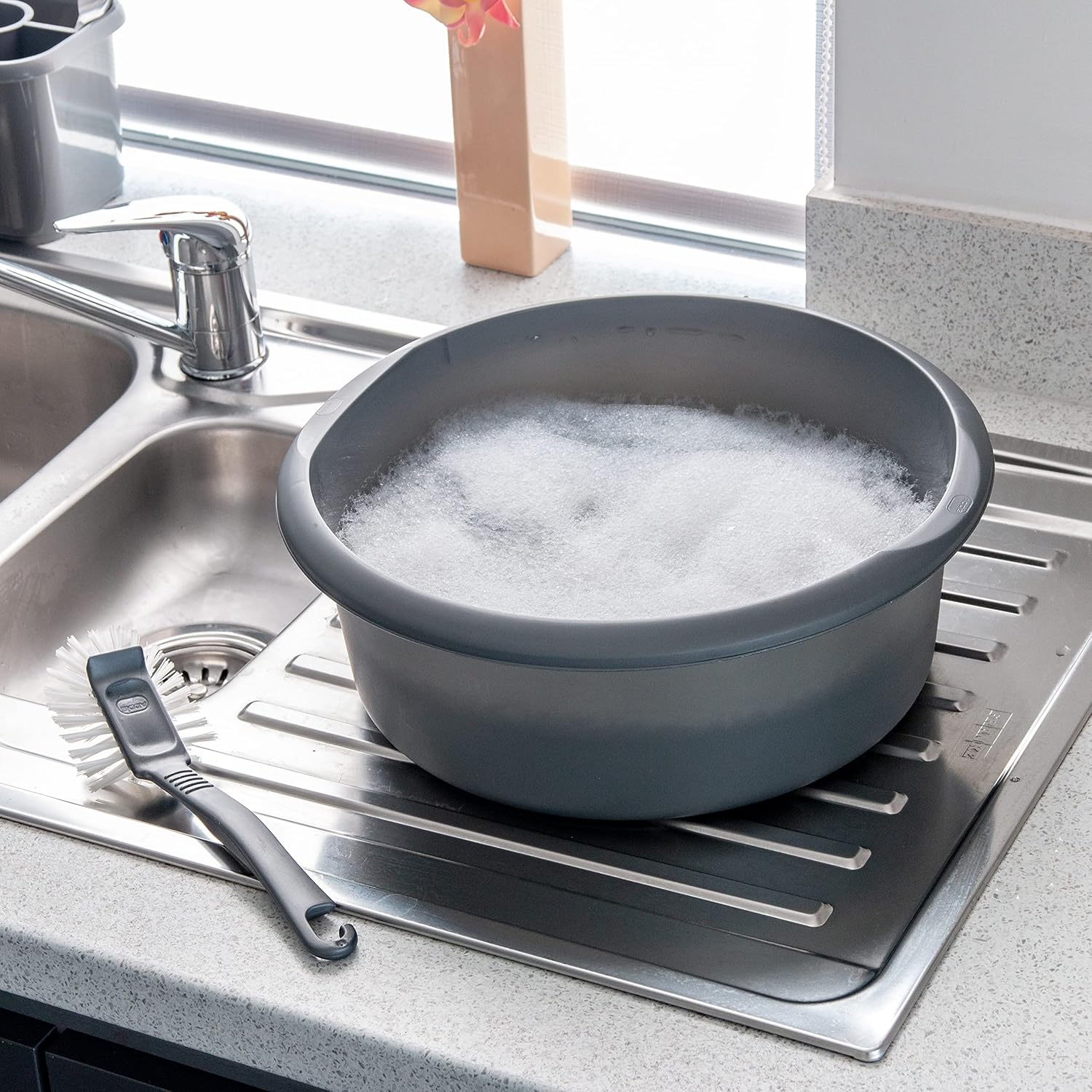 Addis - 7.7 Litre Round Bowl Metallic Silver 5