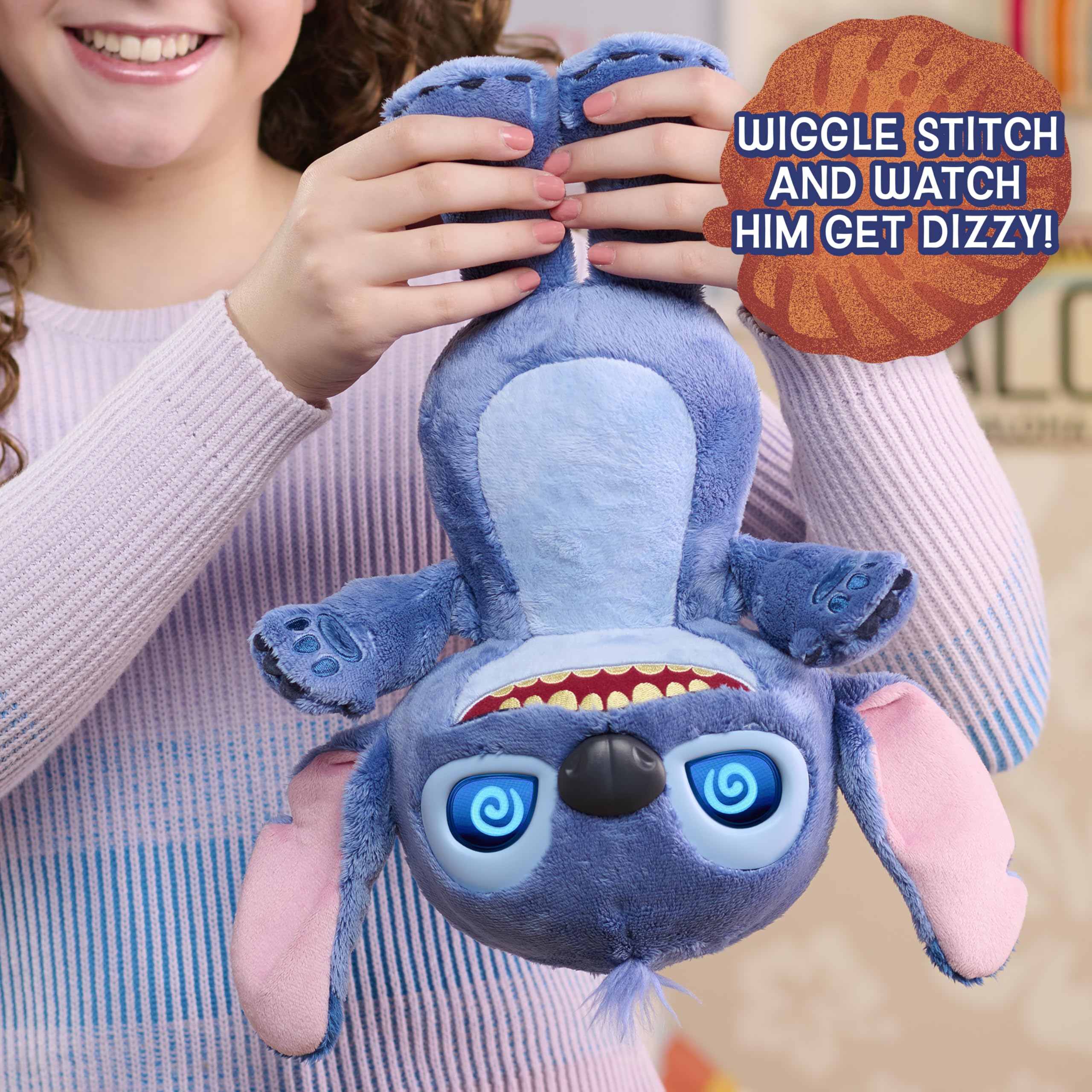 Just Play Many Moods of Stitch Plush Toy - Interactive Light-Up Eyes & Sounds, Ages 3+ 5